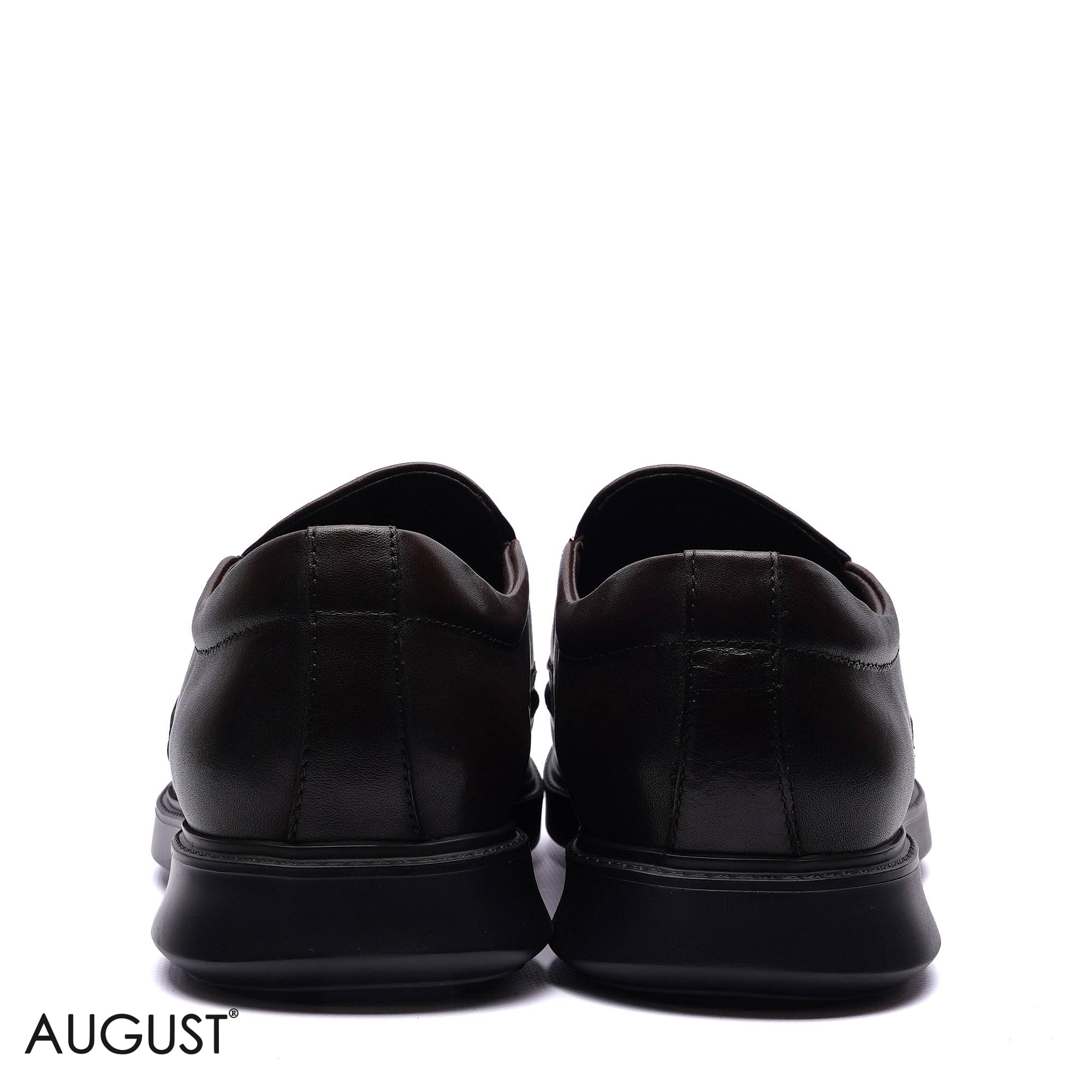 Premium Leather Moc-Toe Comfort Slip-Ons