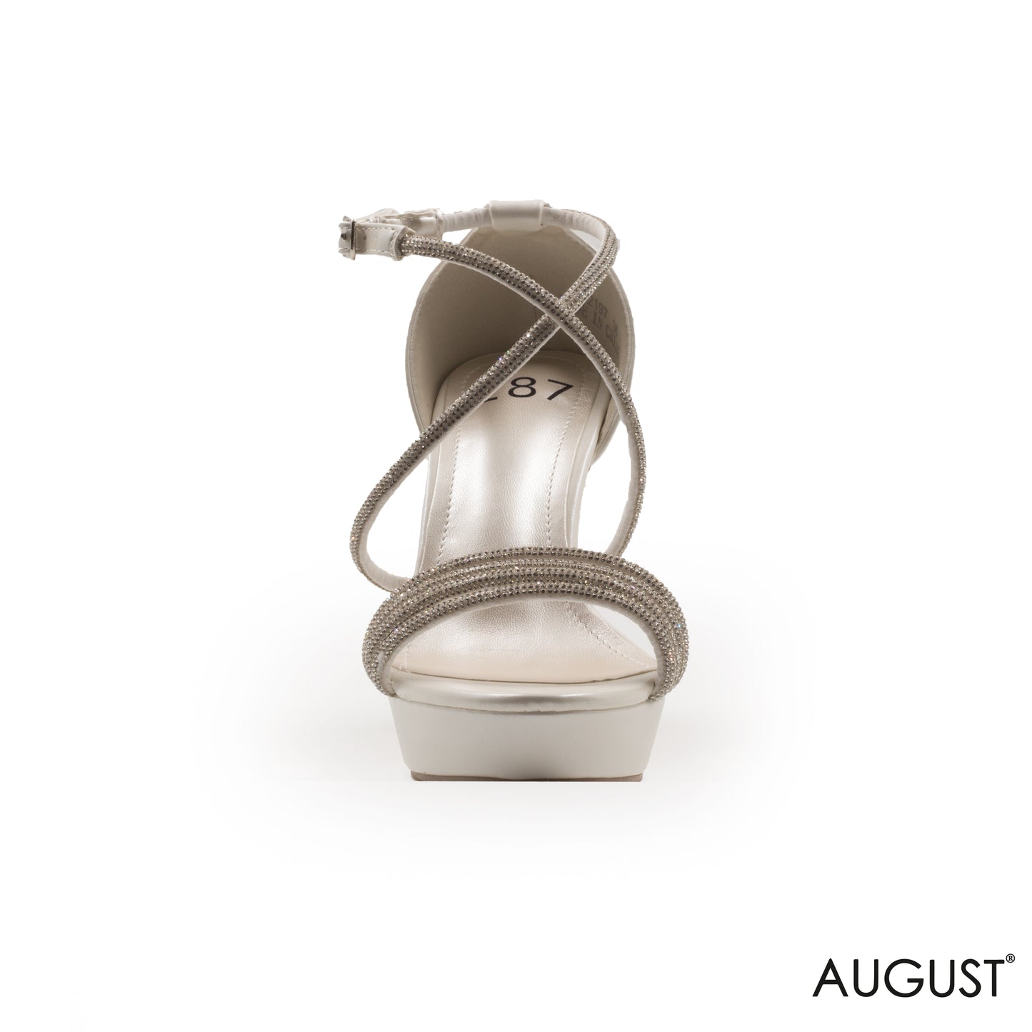 BRIDE STRAPPY STRASS SANDAL WITH ANKLE BUCKLE