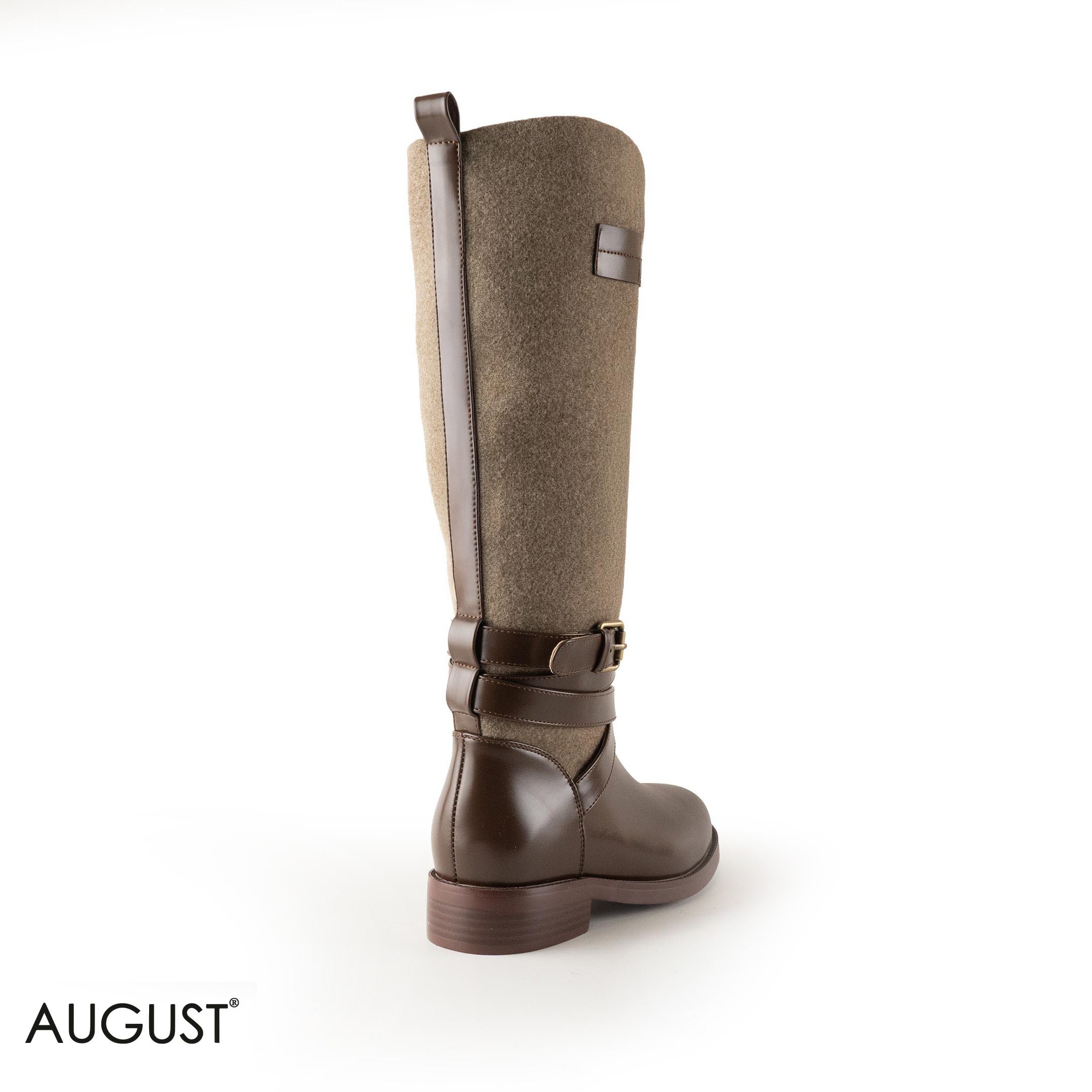 LEATHER LONG BOOT WITH TALL SHAFT IS A FABRIC