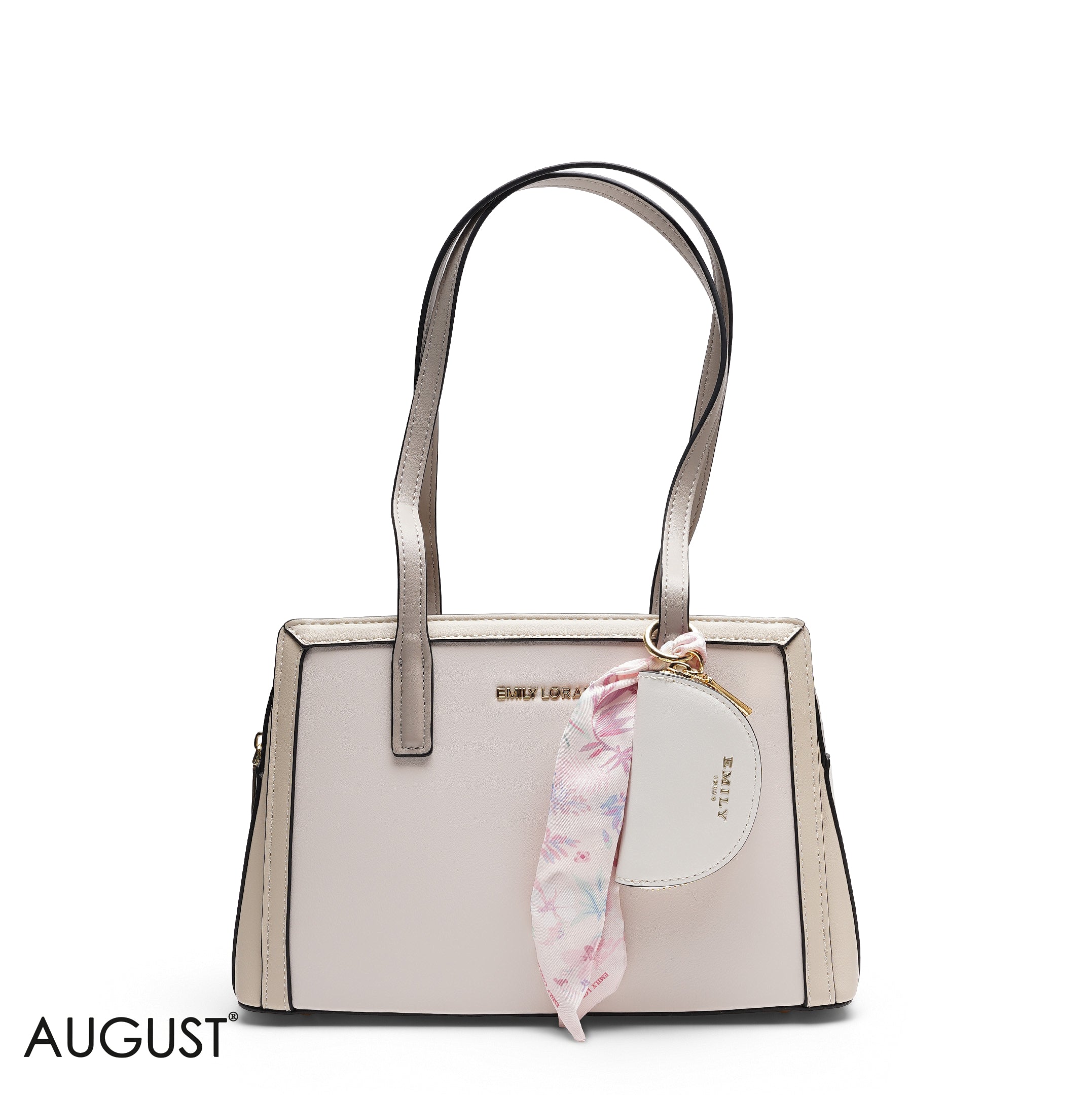 STRUCTURED TOTE BAG WITH COIN PURSE & SCARF