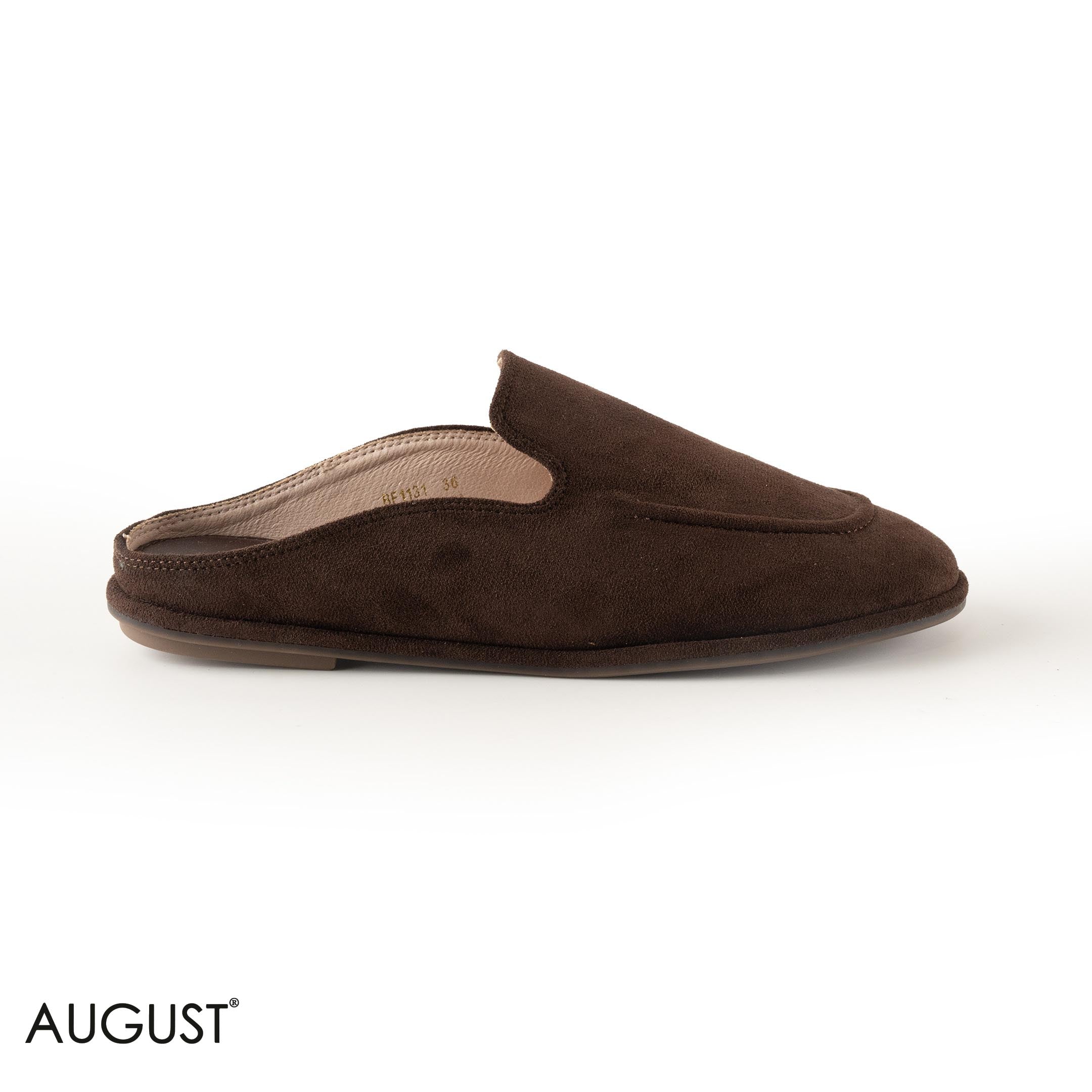 BROWN SUEDE LEATHER WITH THIN SLIPPERS