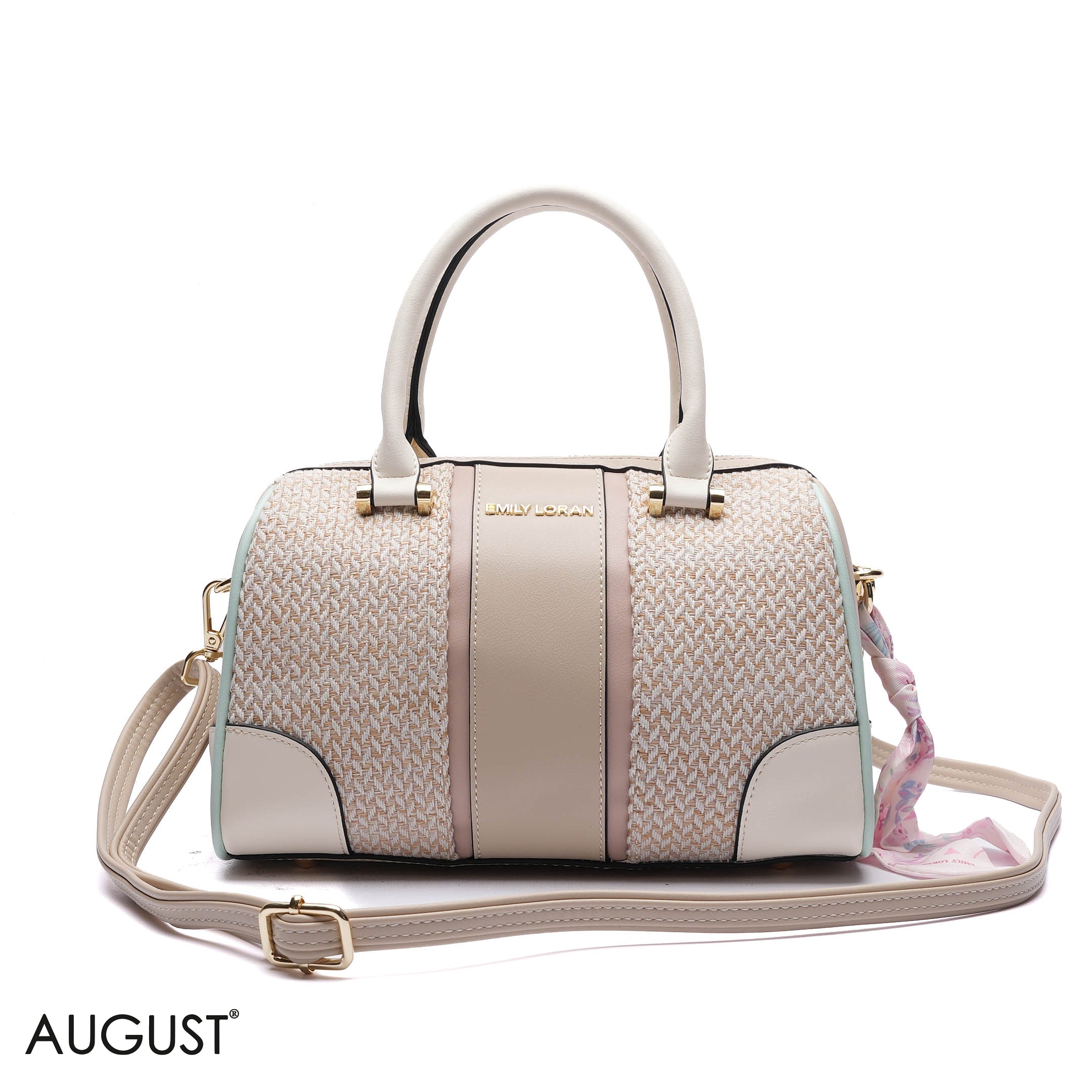 TEXTURED PANELLED BARREL BAG