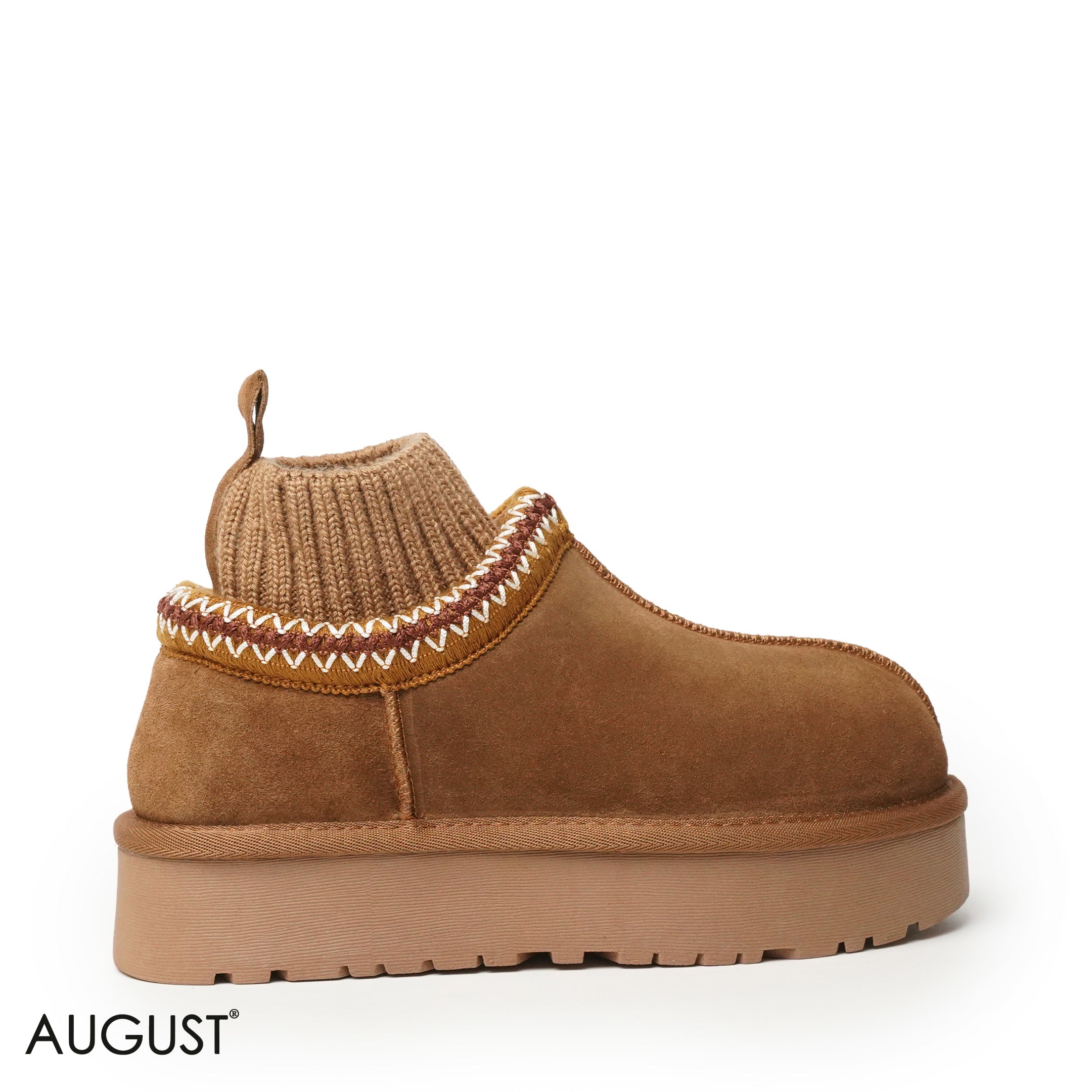 CHESTNUT SUEDE LEATHER WITH SOCK ANKLE UGGS