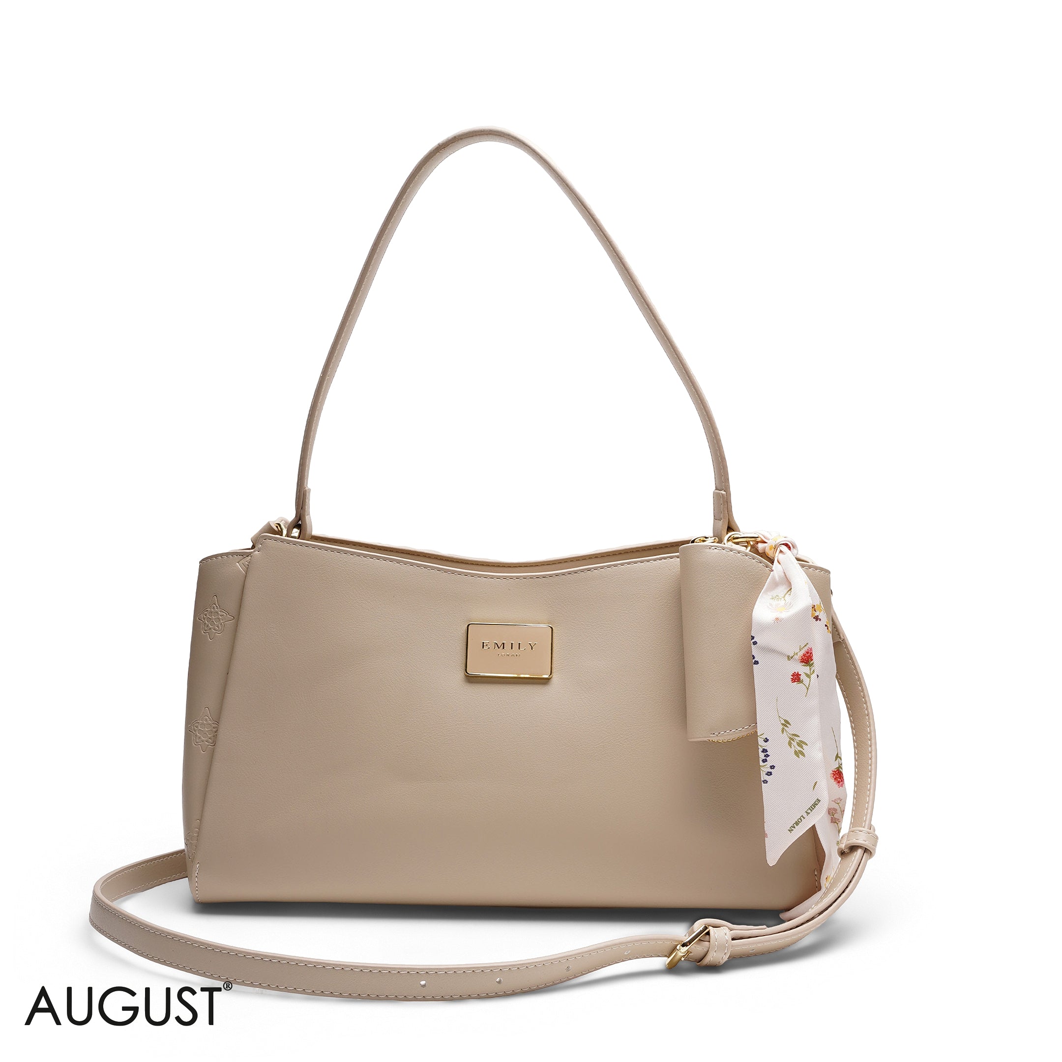 SHOULDER BAG WITH SCARF AND COIN PURSE