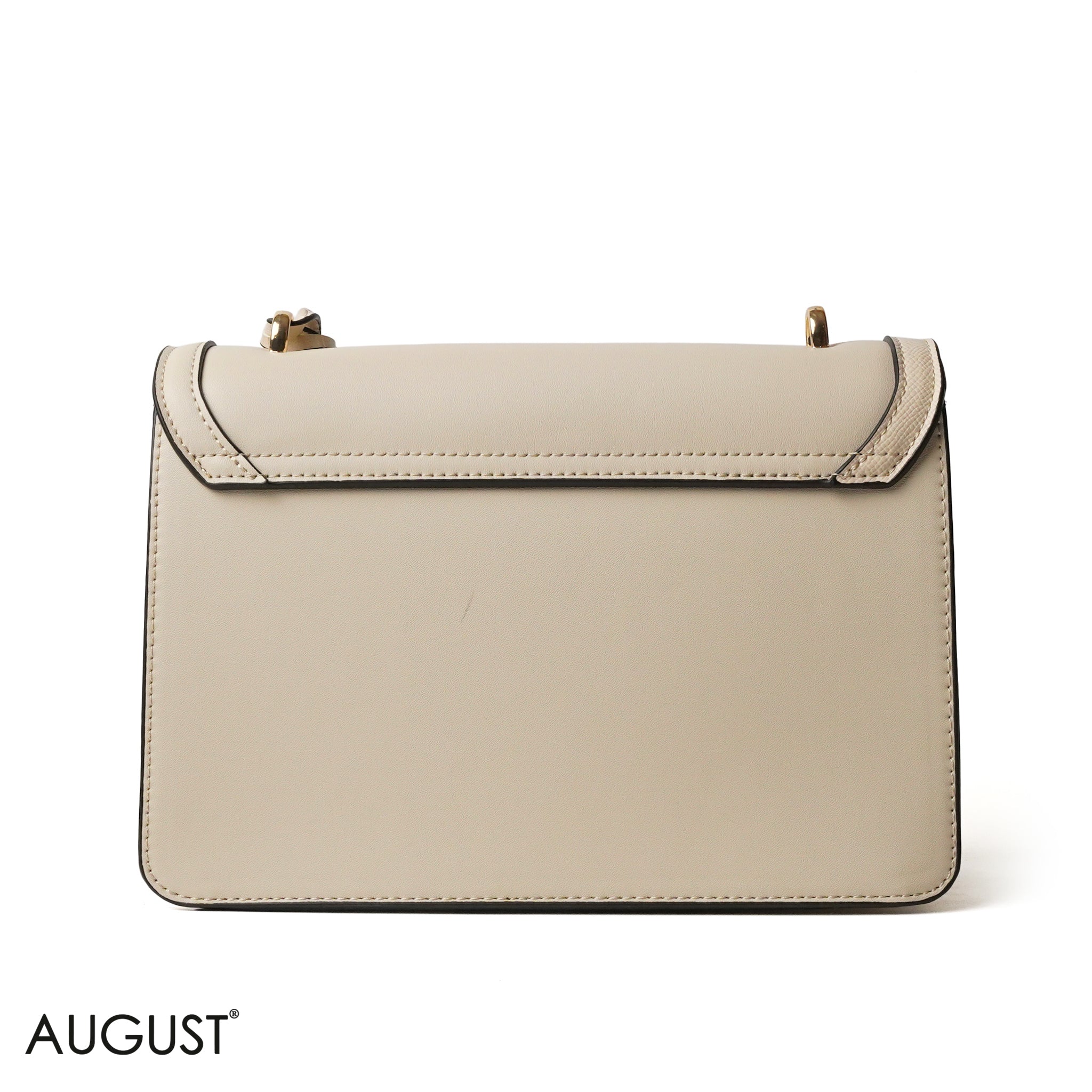 BEIGE CROSS BAG EMILY LOGO - MEDIUM