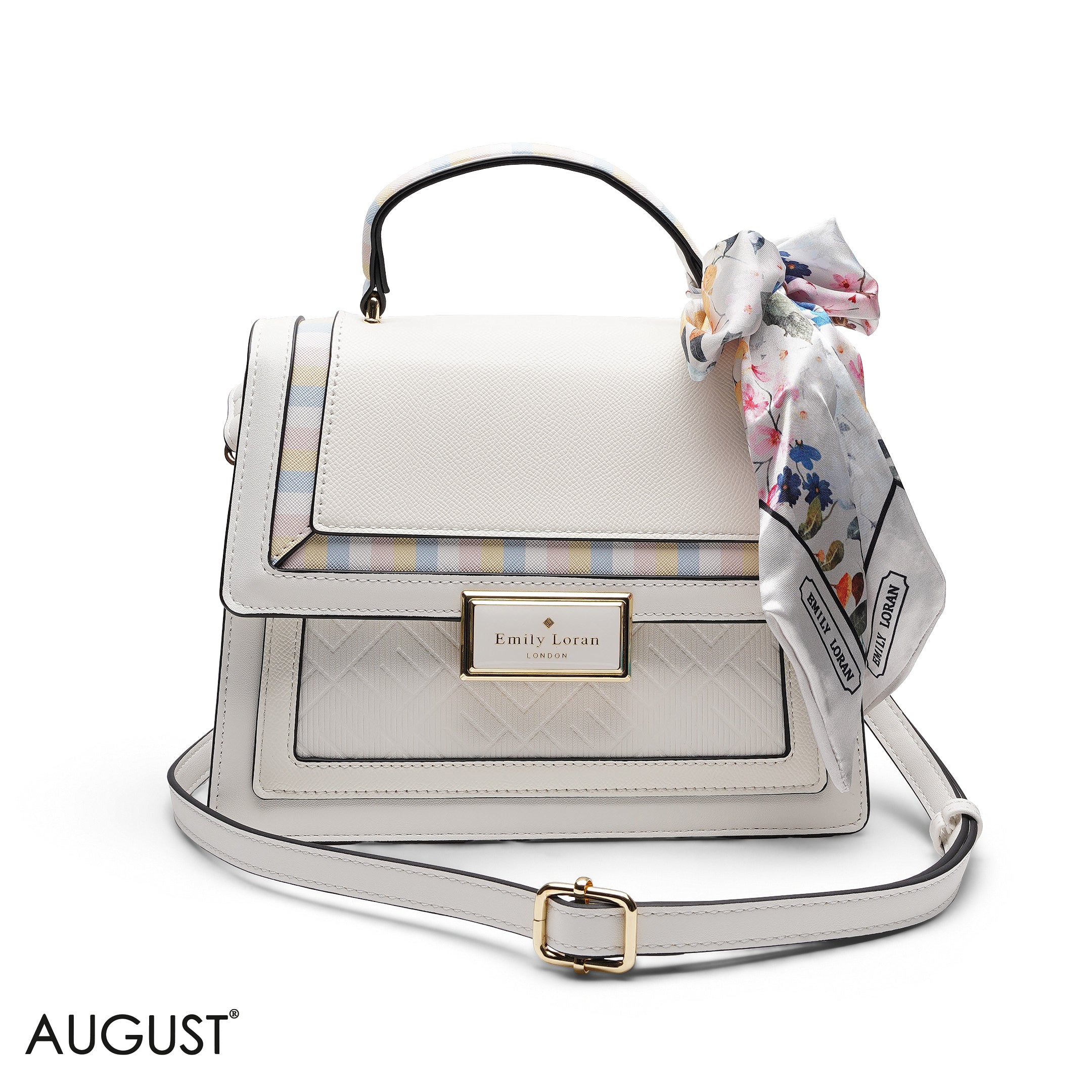 TEXTURED QUILTED SCARF TOP HANDLE BAG