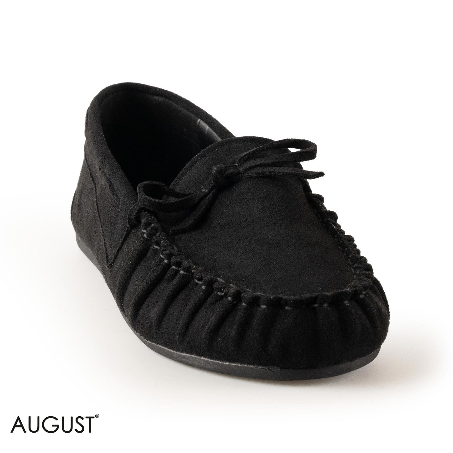 BLACK SUEDE LEATHER WITH MINI BOW