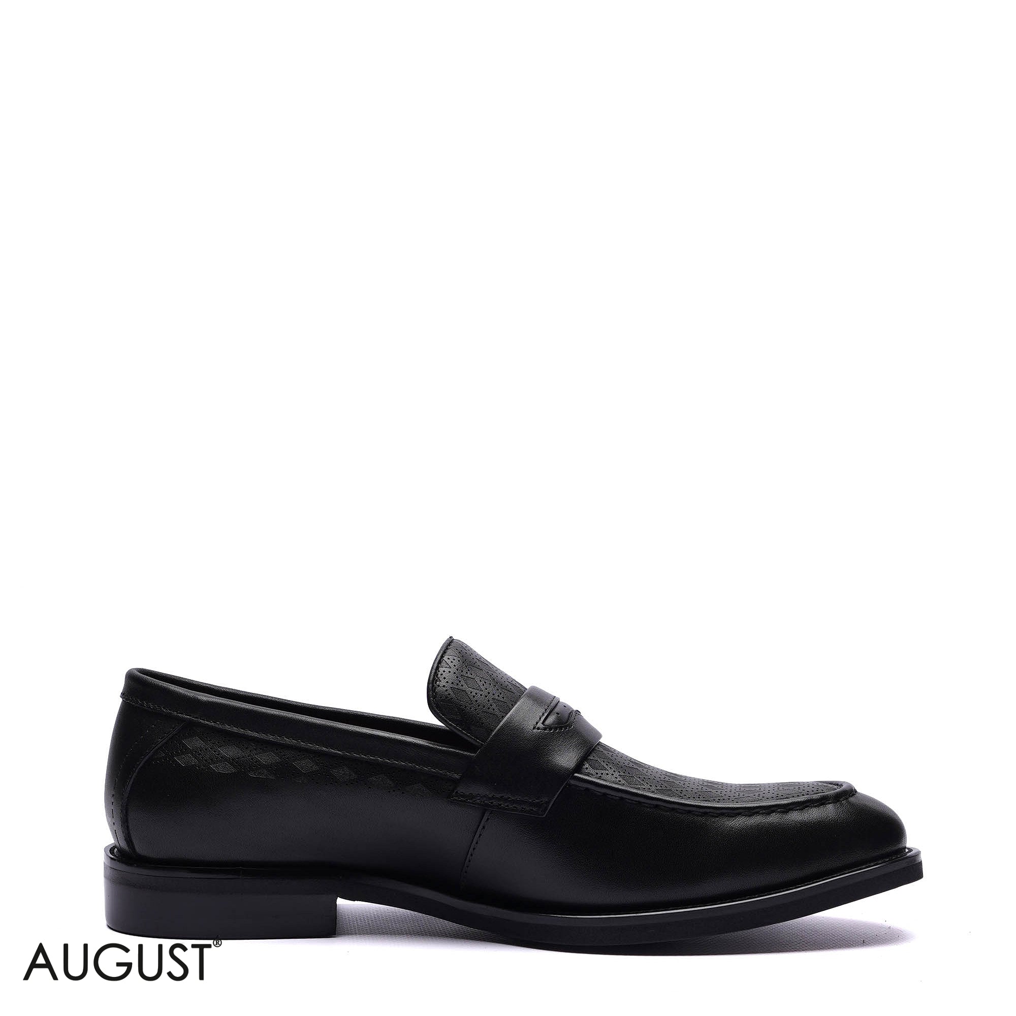 Premium Leather Textured Penny Loafers