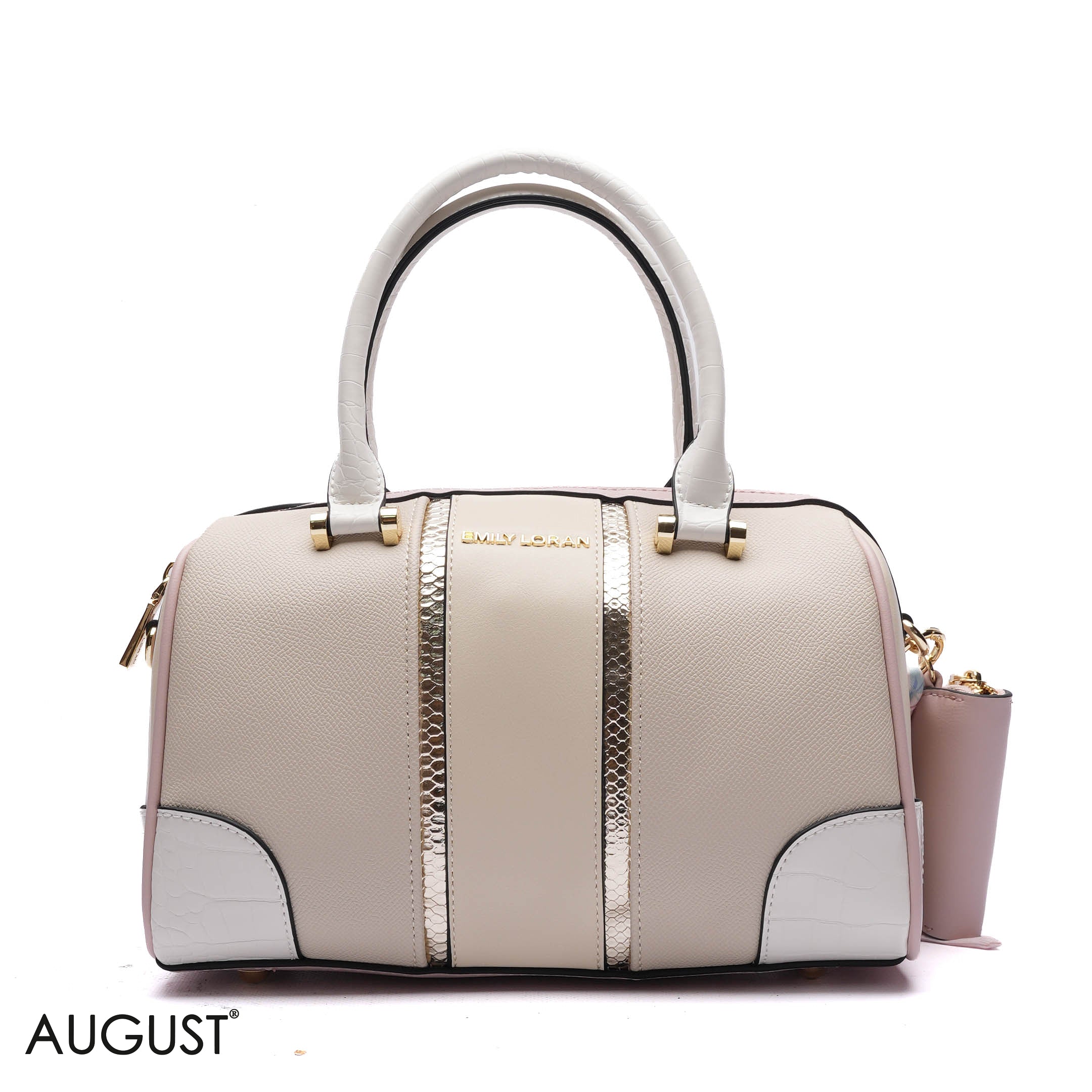 TEXTURED PANELLED BARREL BAG
