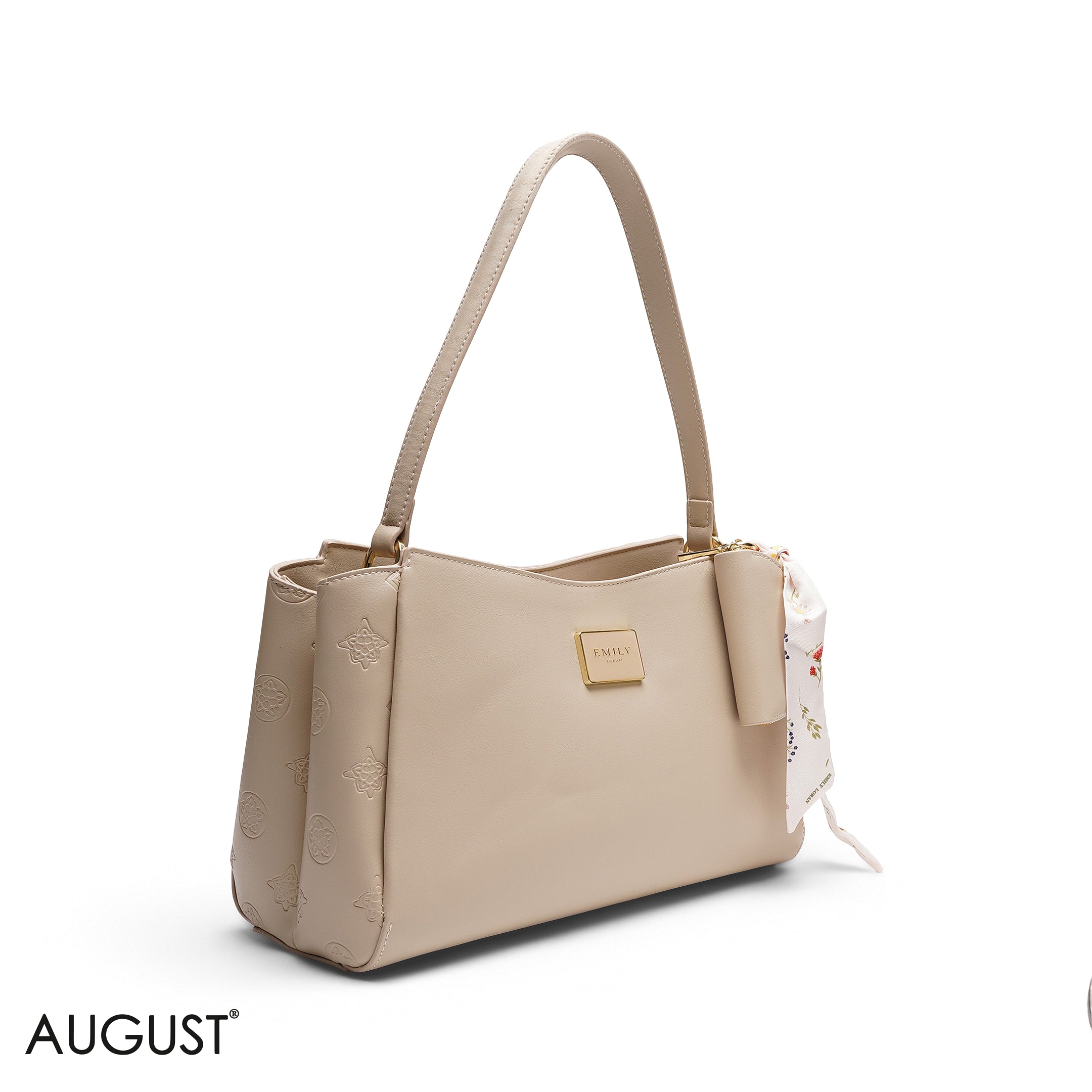 SHOULDER BAG WITH SCARF AND COIN PURSE