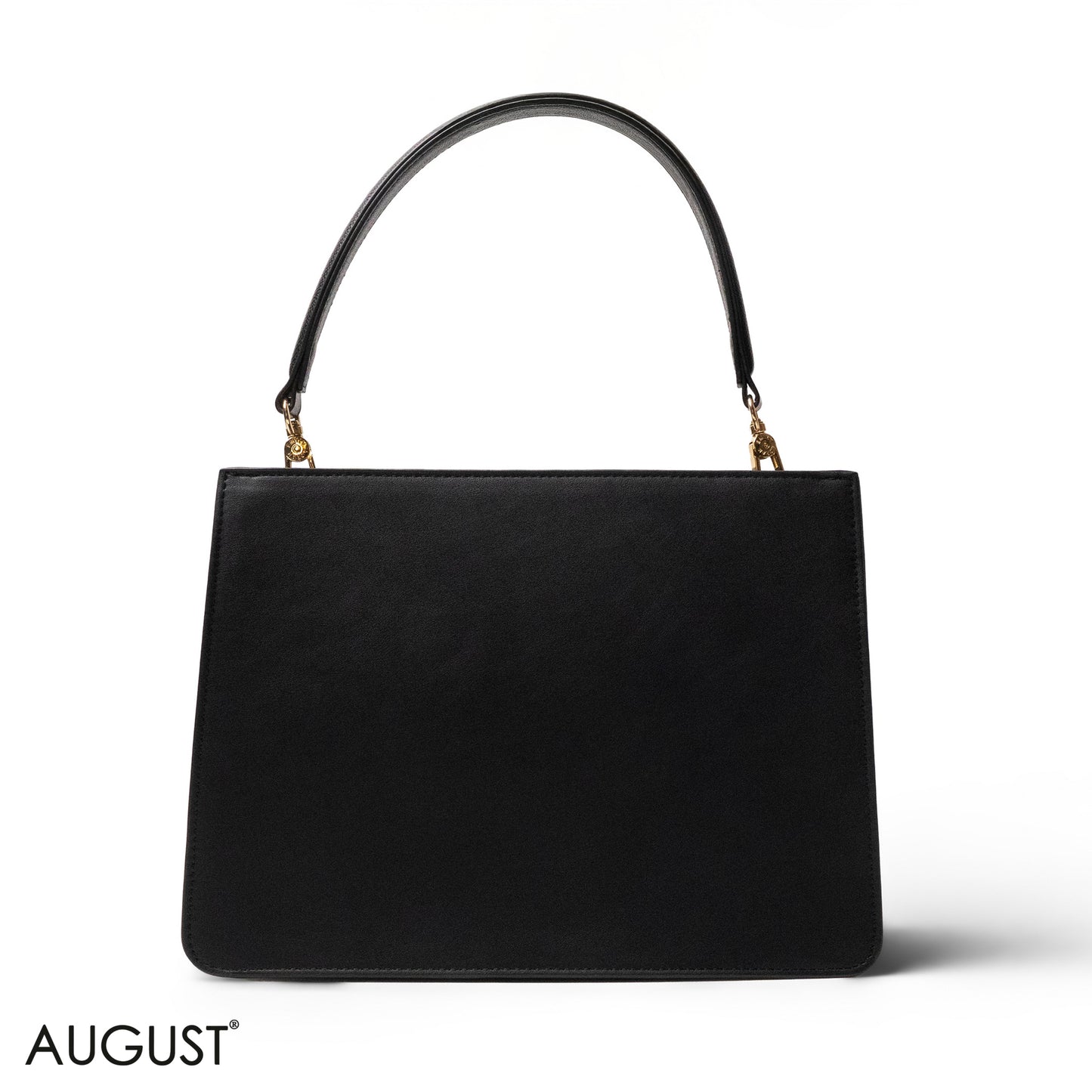 MATTE SMOOTH LEATHER HANDBAG WITH ACCESSORIES -MED