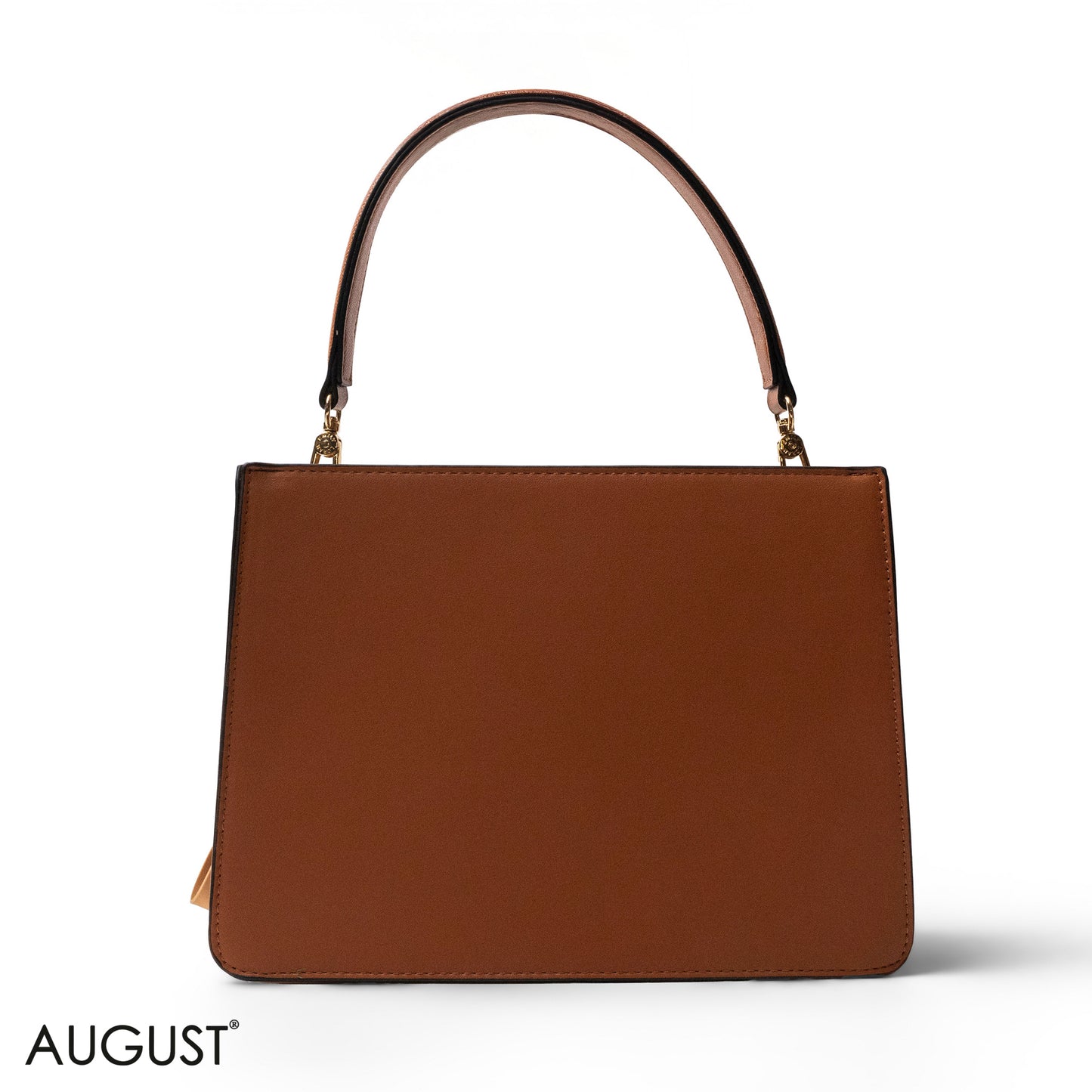 MATTE SMOOTH LEATHER HANDBAG WITH ACCESSORIES -MED