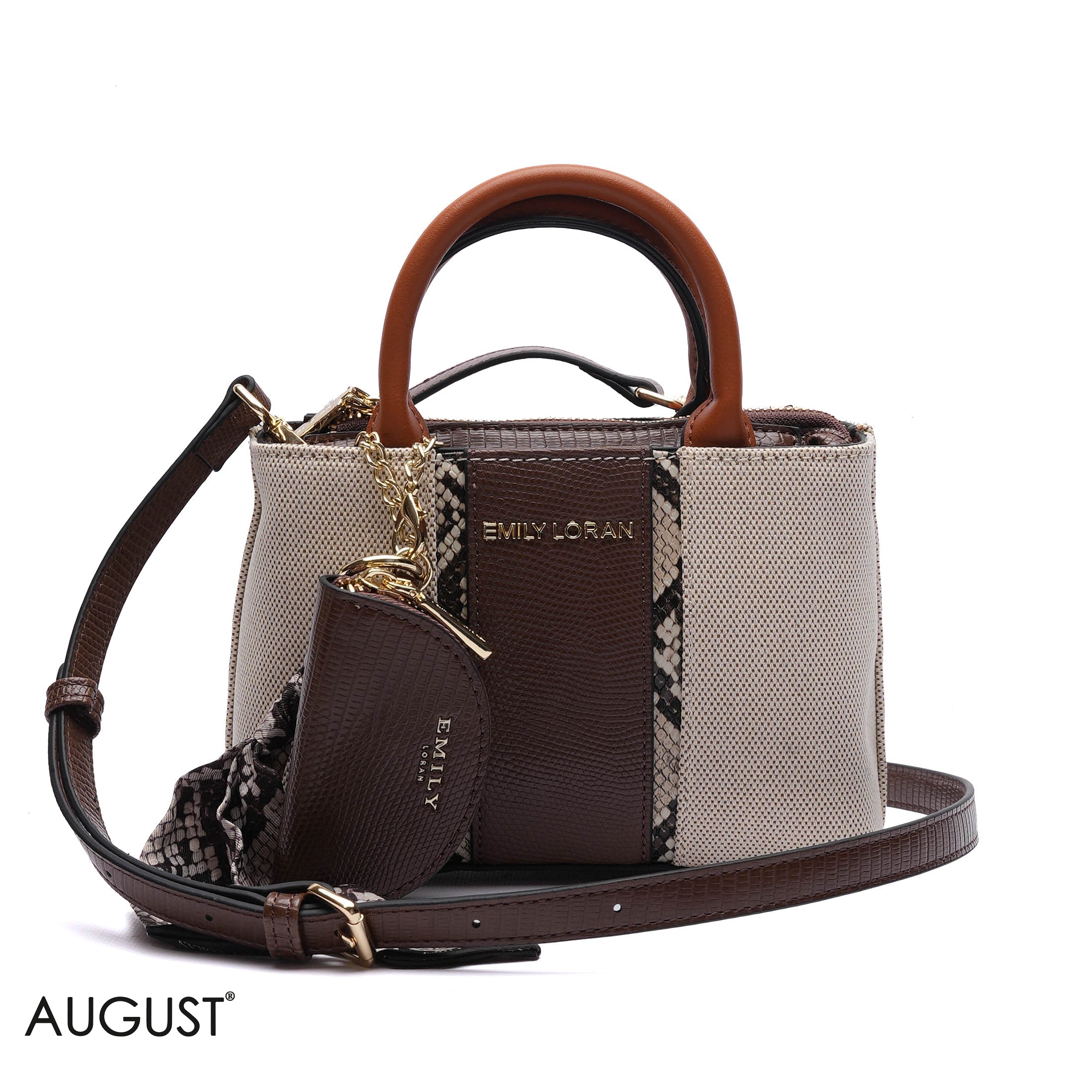 PANELLED HANDBAG WITH COIN POUCH - SMALL