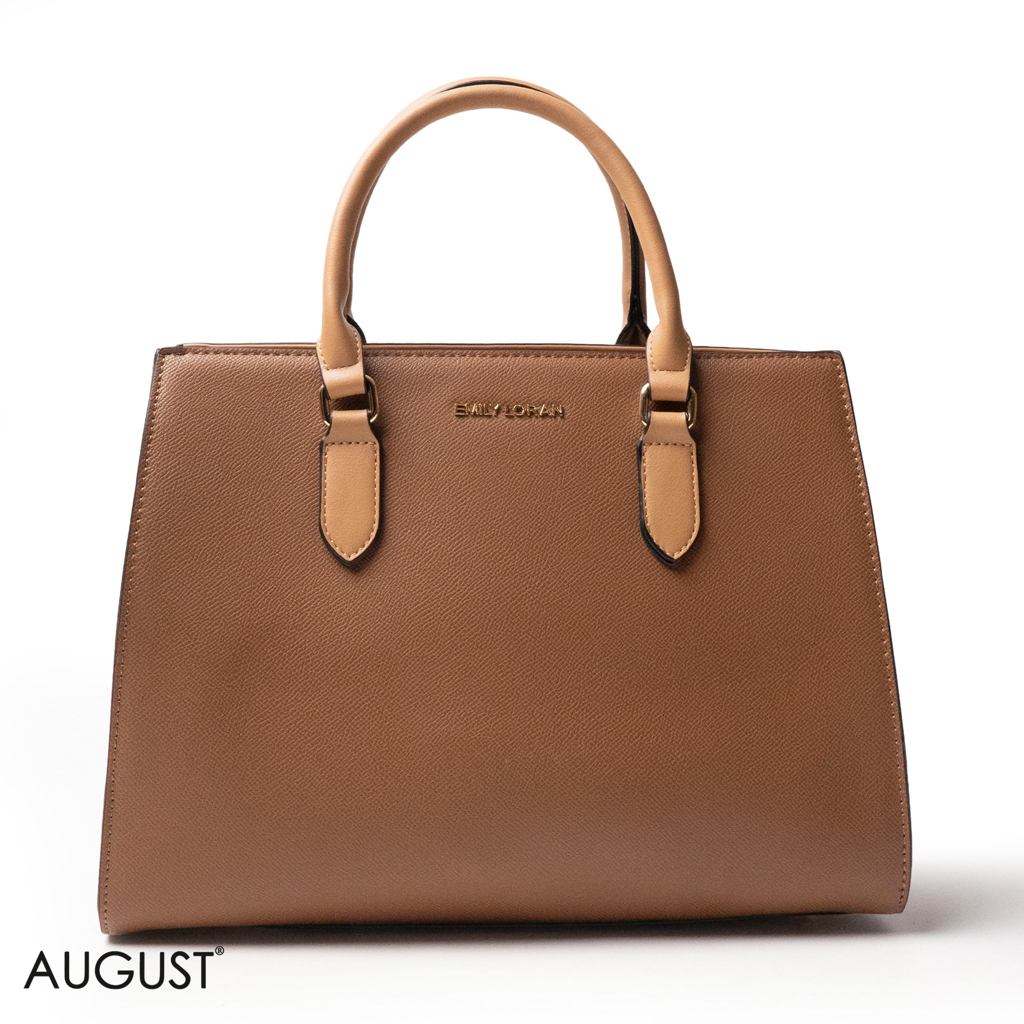 MIXED-COLOR LEATHER HANDBAG WITH WALLET - LARGE