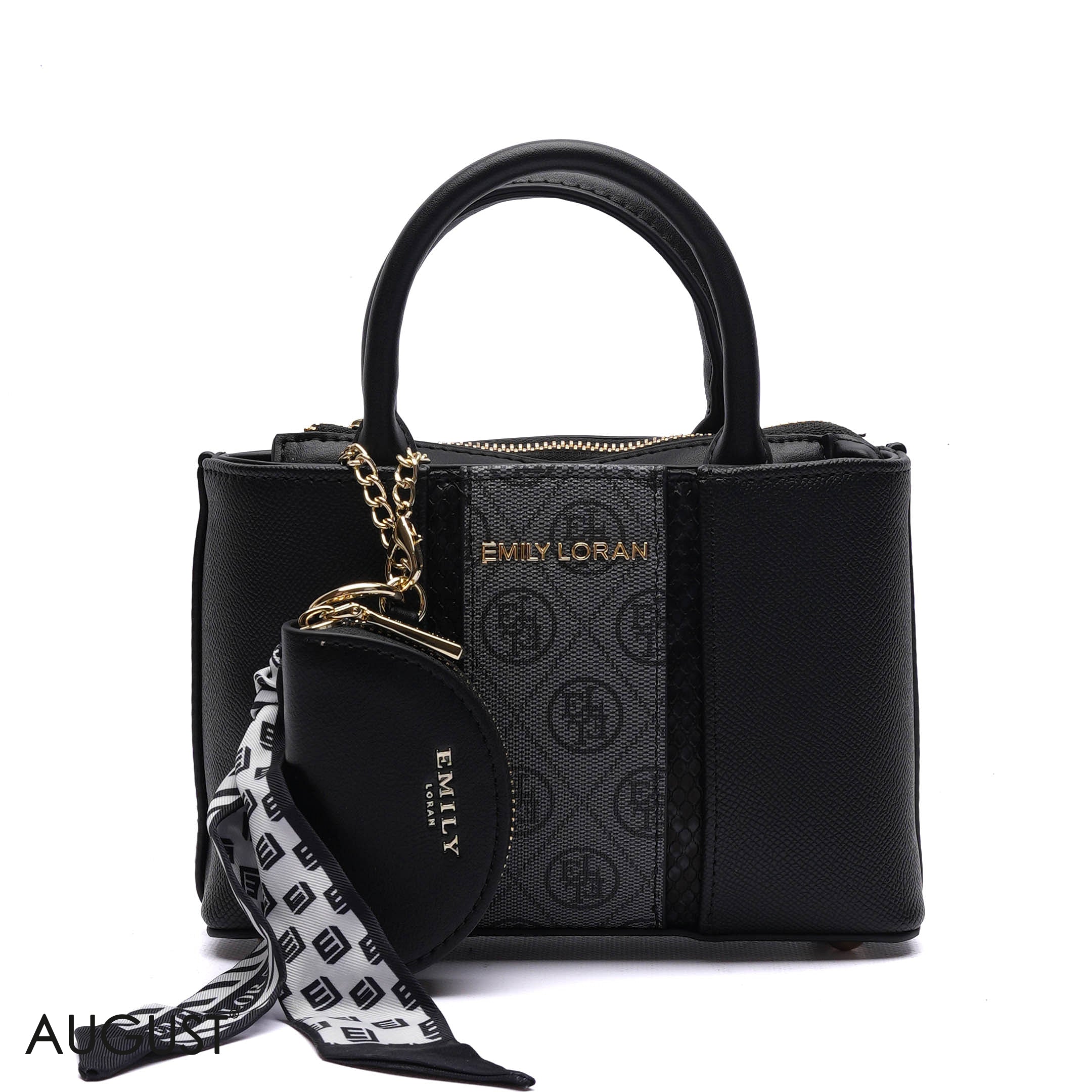 PANELLED HANDBAG WITH COIN POUCH - SMALL