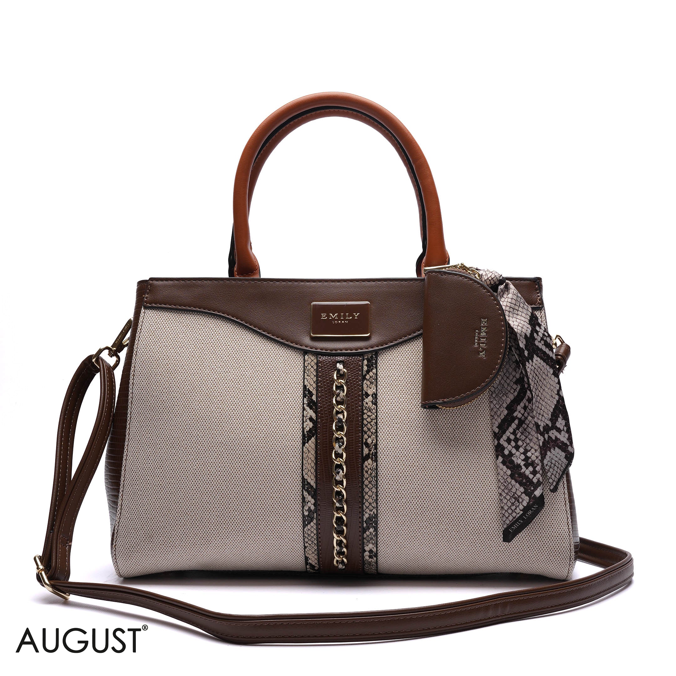 CHAIN-DETAIL HANDBAG WITH COIN PURSE