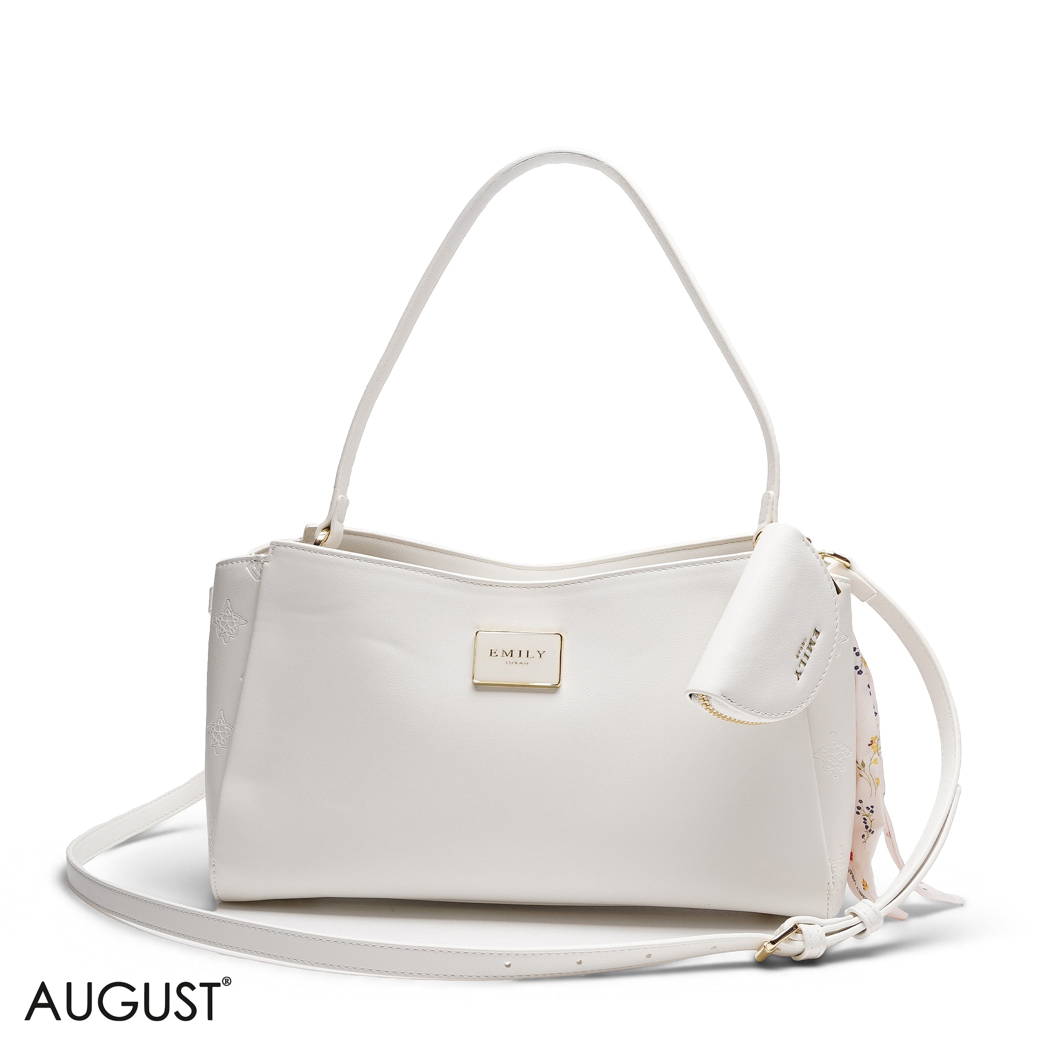 SHOULDER BAG WITH SCARF AND COIN PURSE