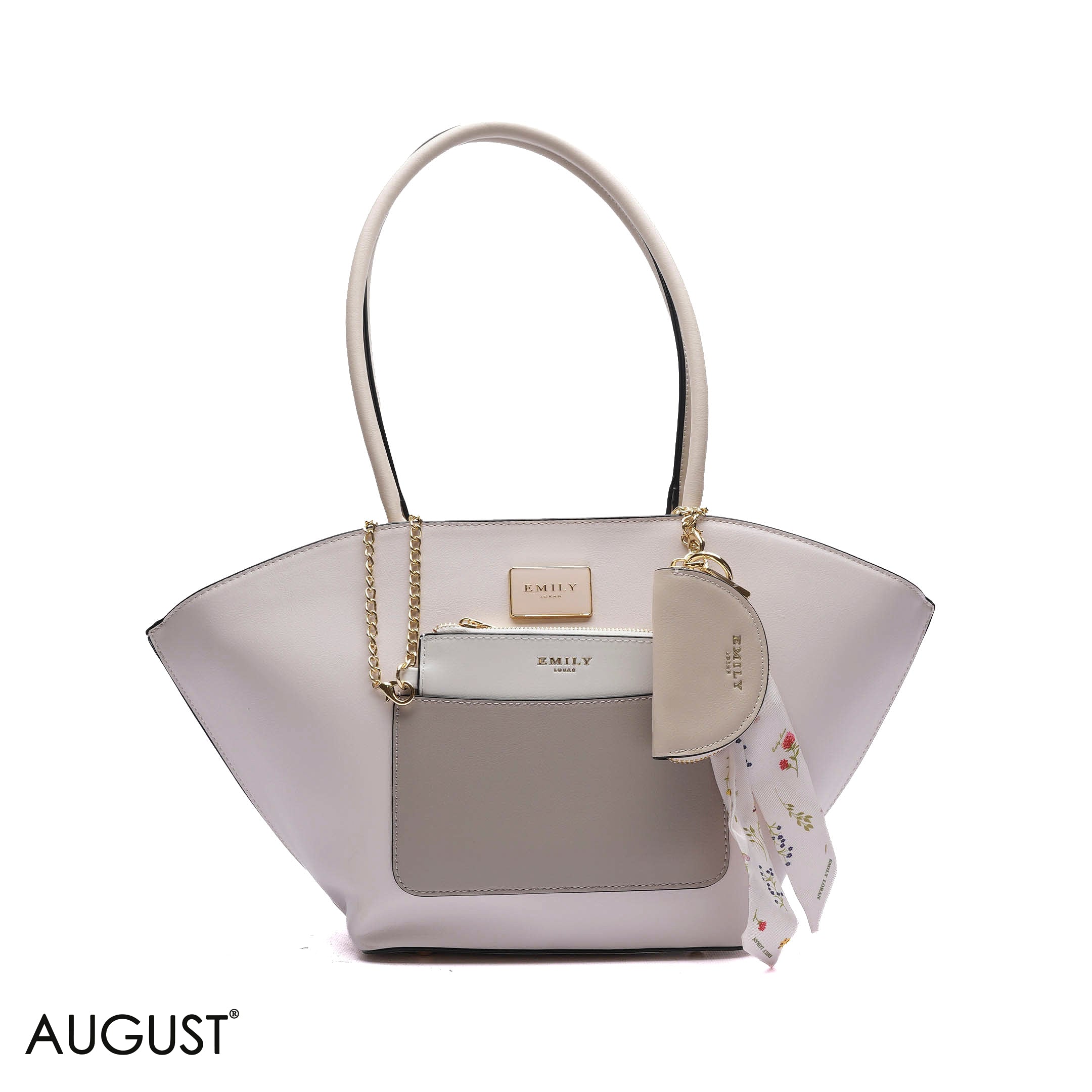 EXPANDABLE SHOULDER BAG WITH POUCH