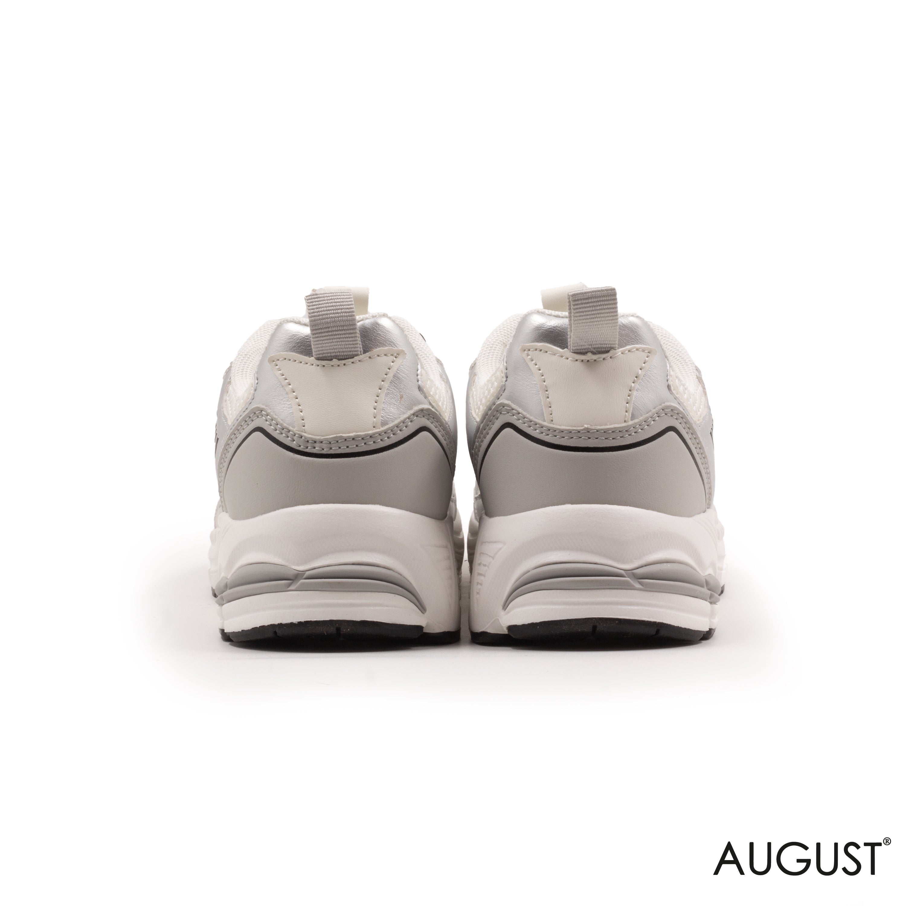 CHUNKY LEATHER SNEAKERS WITH FABRIC DETAIL