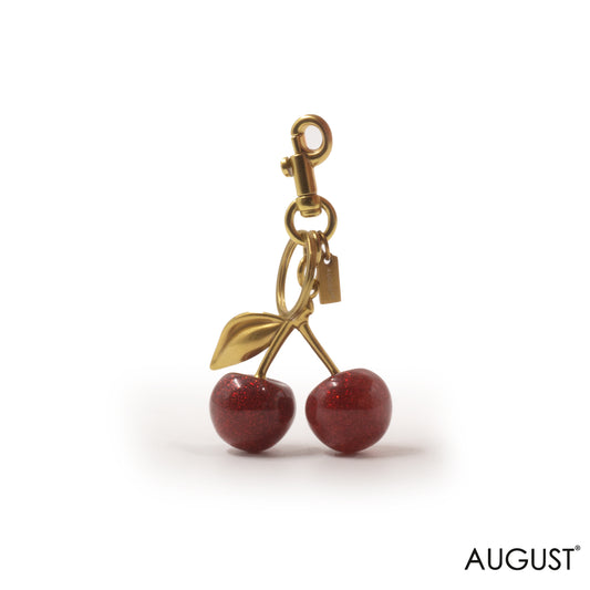 CHERRY CHARM KEYCHAIN