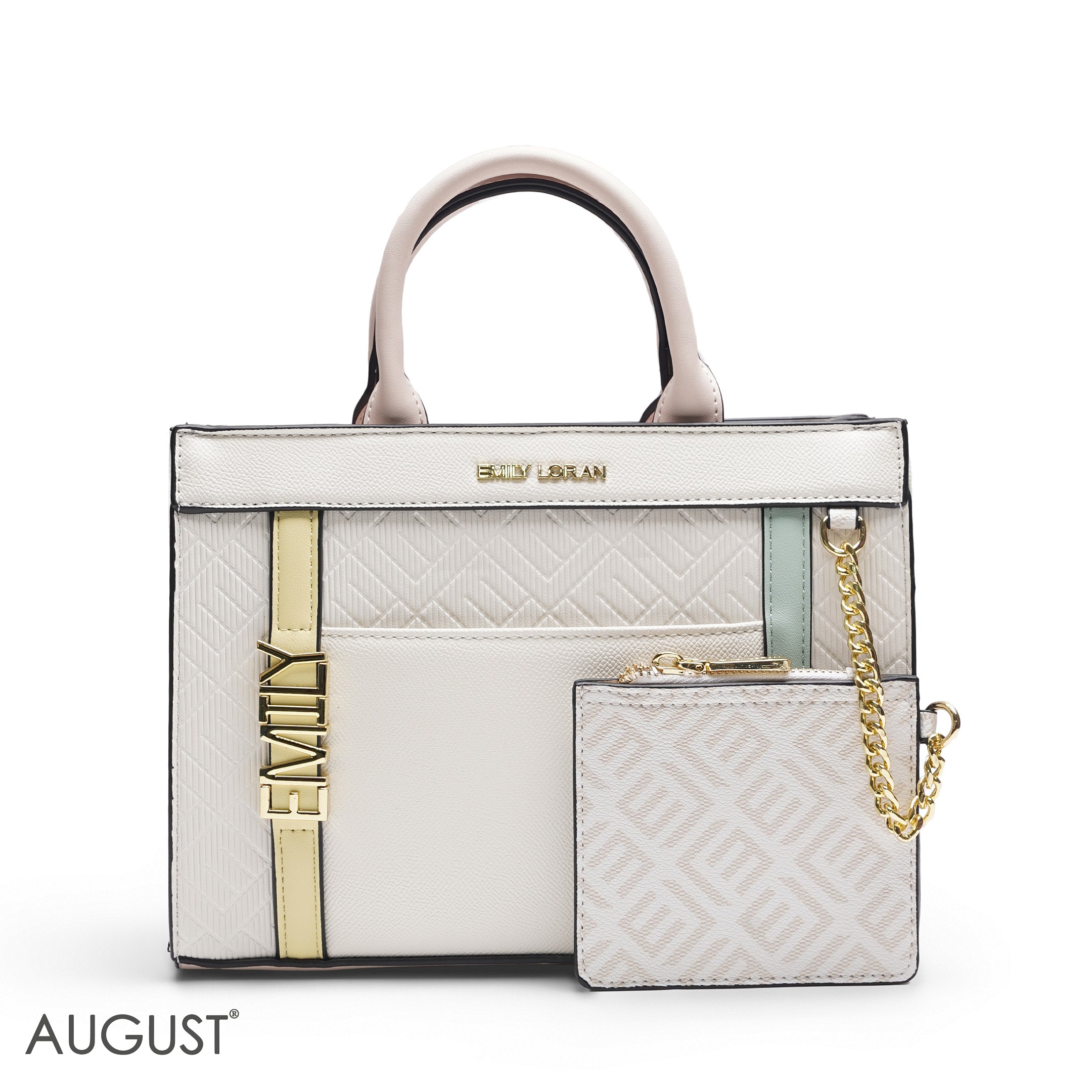 EMILY MULTI-COLOUR TEXTURED TOTE BAG - MED