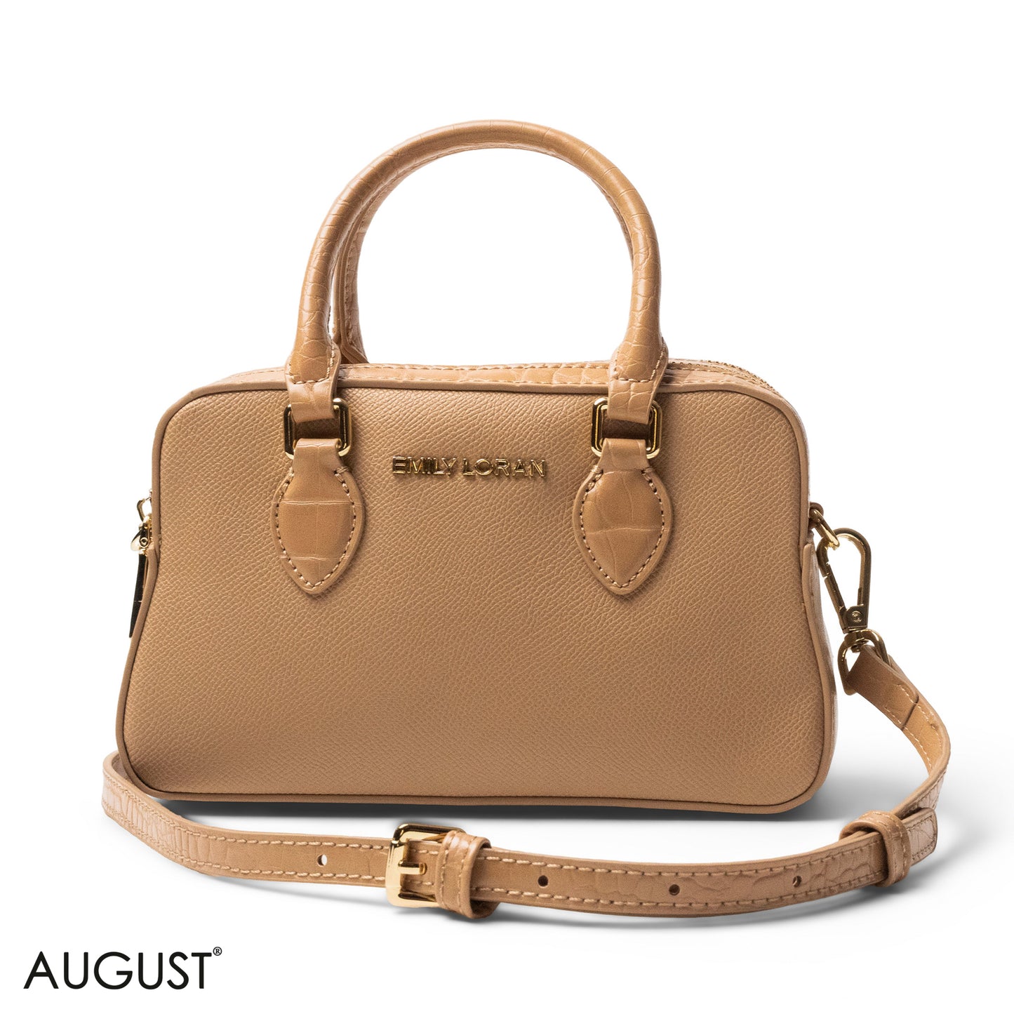 LEATHER HANDBAG WITH MINI WALLET LOGO EMILY -SMALL