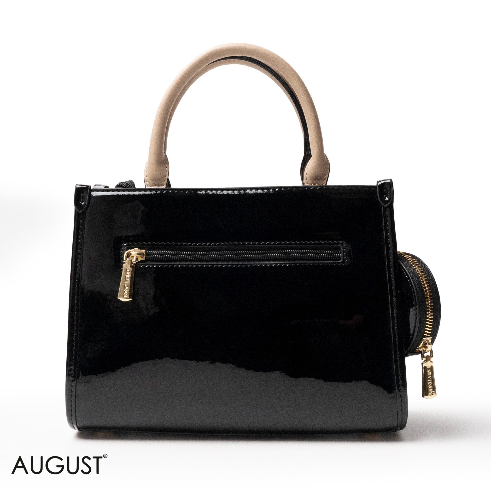 CLASSIC GLOSSY LEATHER PATTERNED HANDBAG - MED