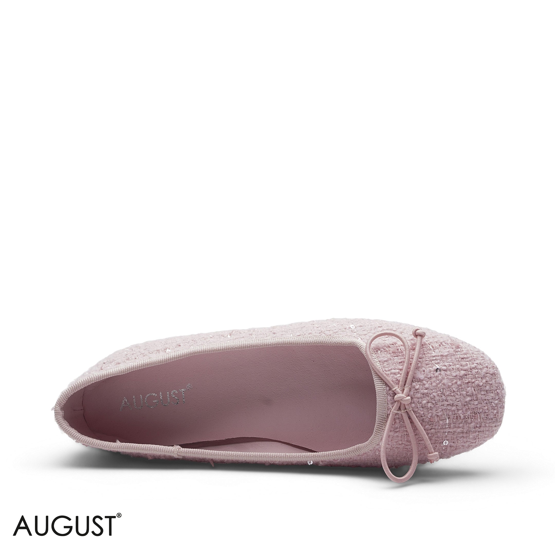 ELEGANT PINK TWEED SLINGBACK FLAT