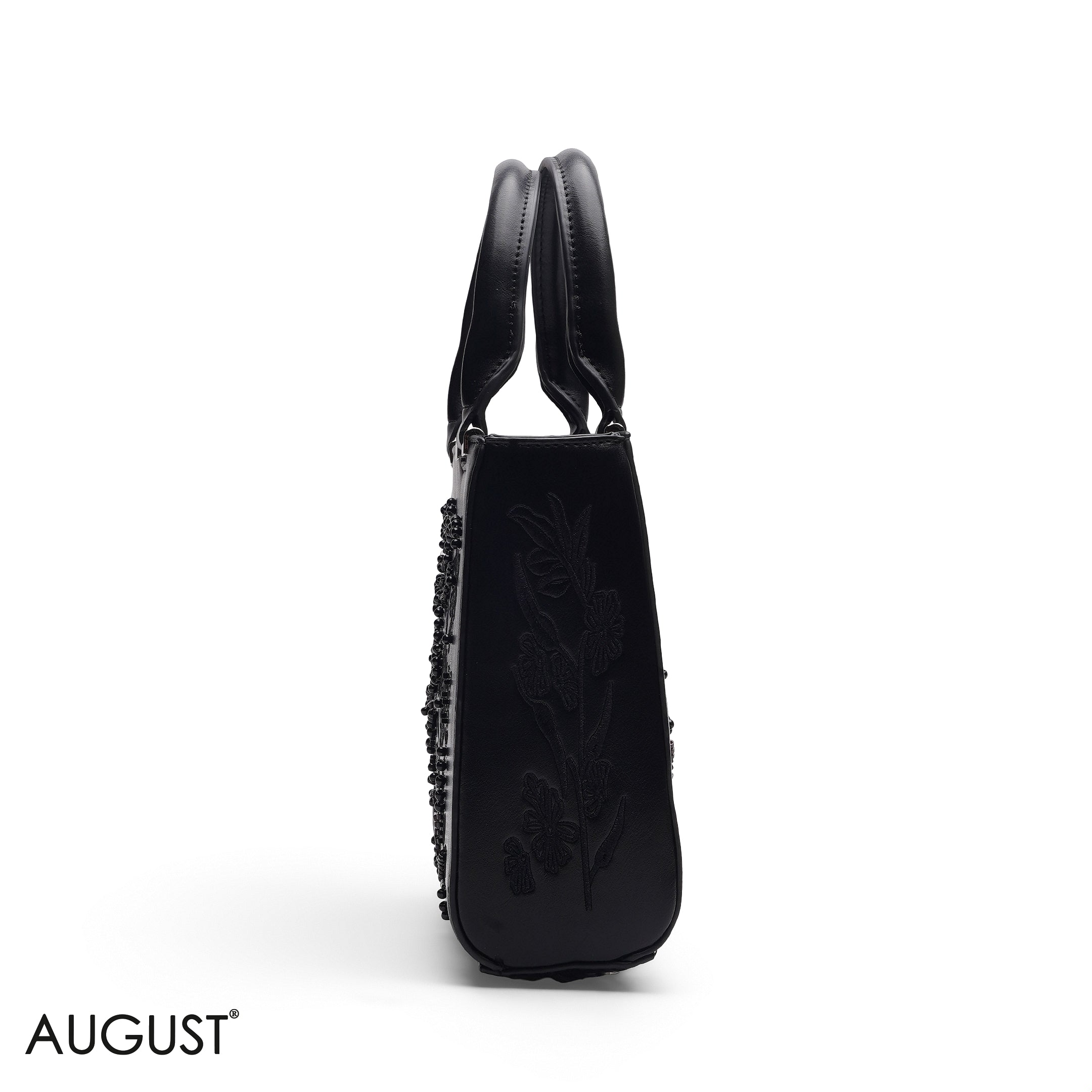 BLACK PEARL EMBROIDERED TOTE BAG