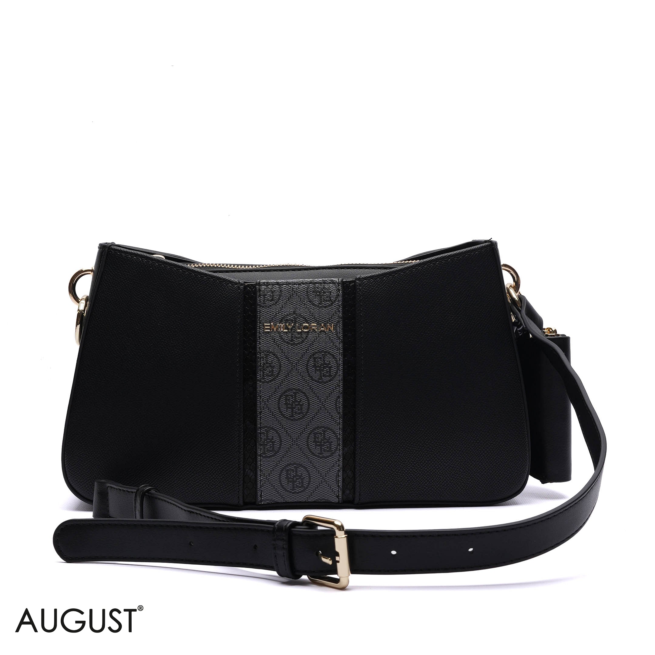 MONOGRAM PANELLED SHOULDER BAG