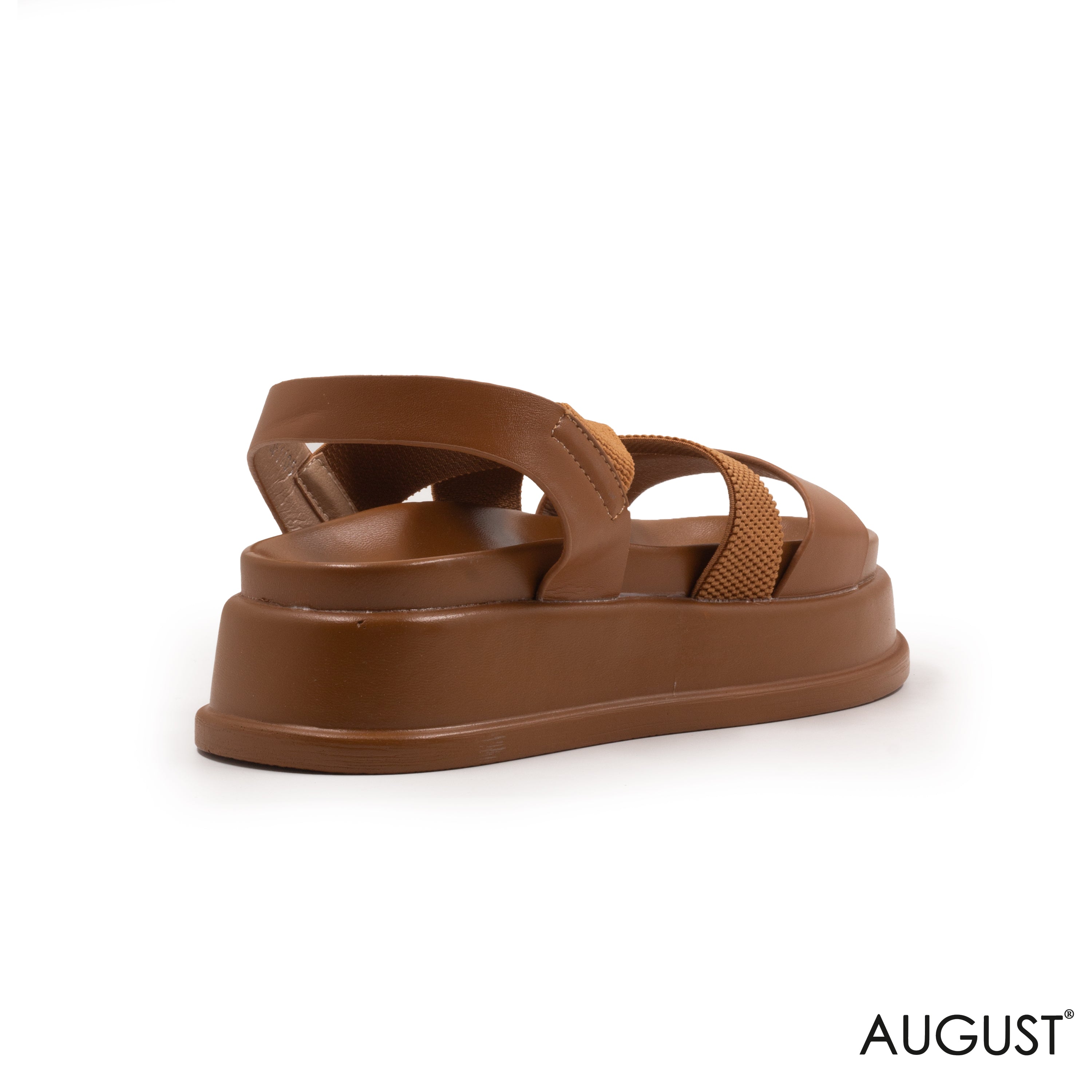 CAMEL STRAPPY SANDALS WITH RUBBER SOLE