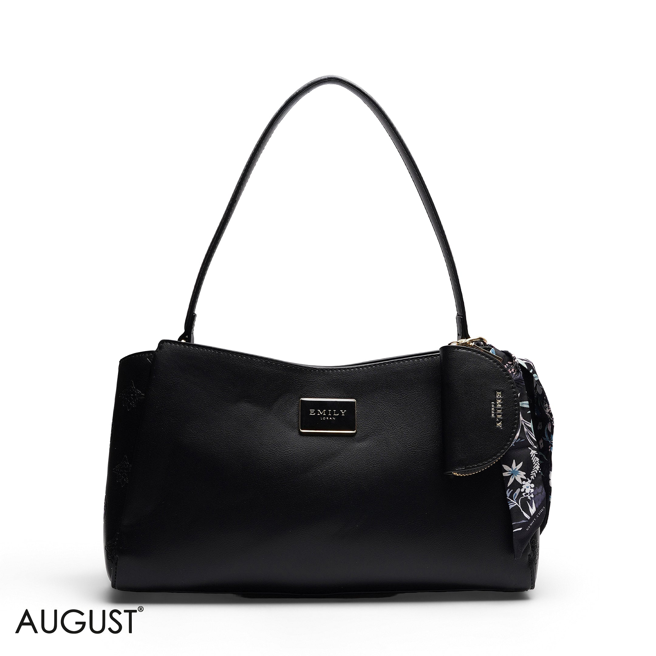 SHOULDER BAG WITH SCARF AND COIN PURSE