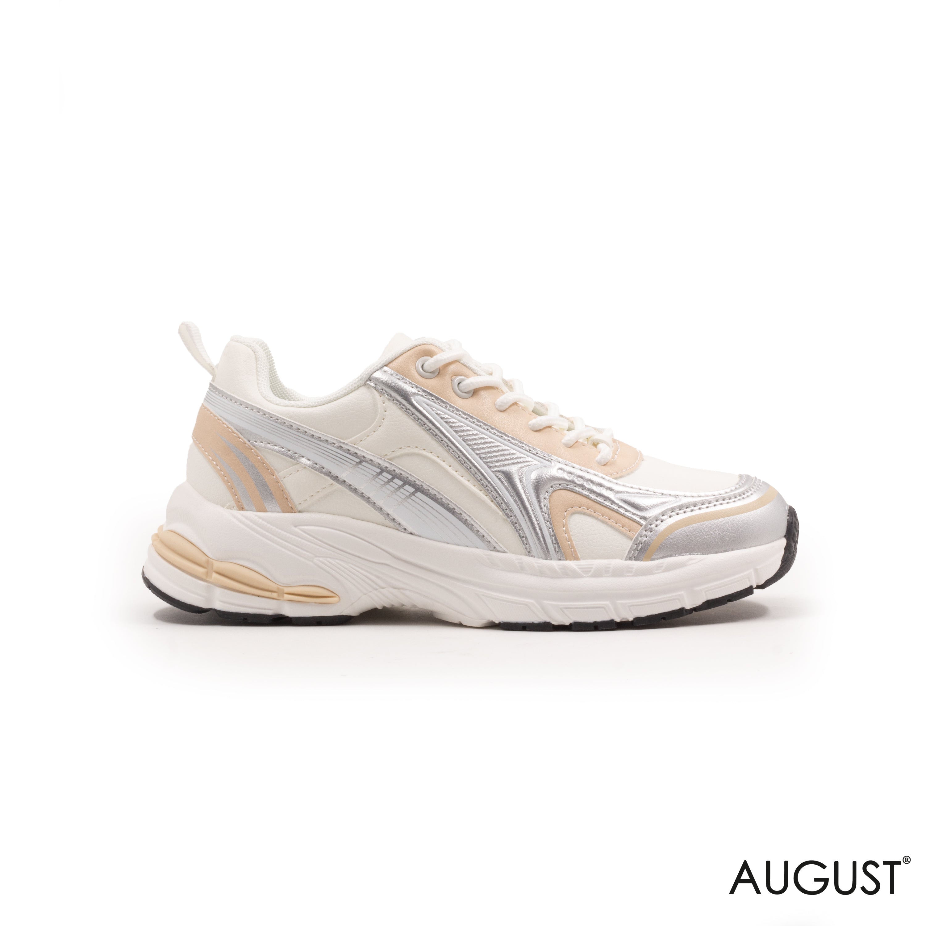 MIXED- COLOR LEATHER SNEAKERS WITH RUBBER SOLE