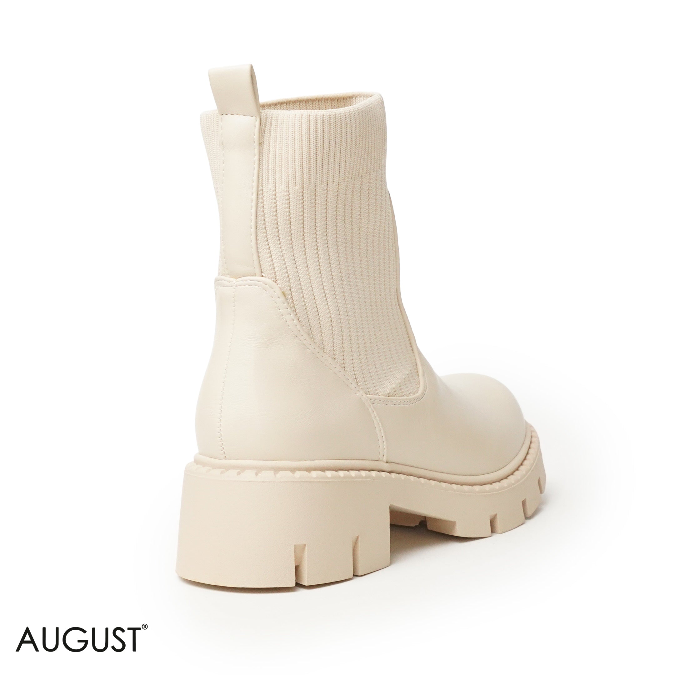 STRETCHY SOCK ANKLE BOOTS WITH CHUNKY SOLE