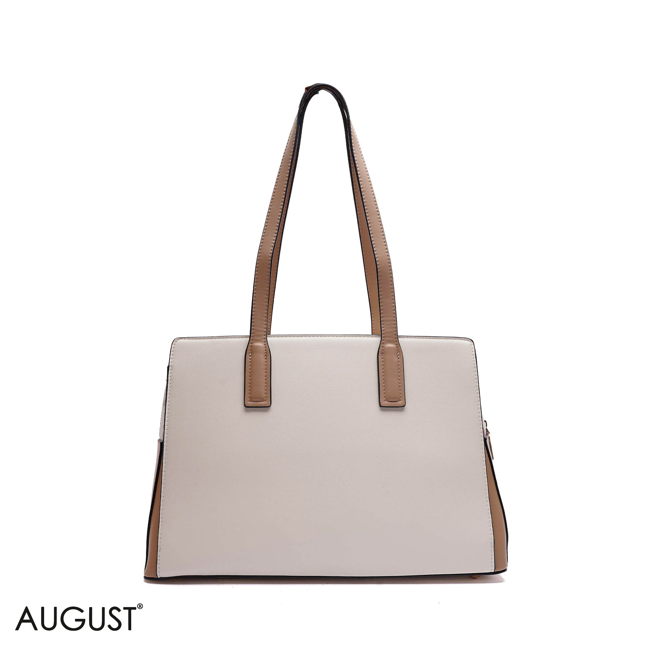 EMBOSSED FLORAL HANDBAG WITH POUCH - LARGE