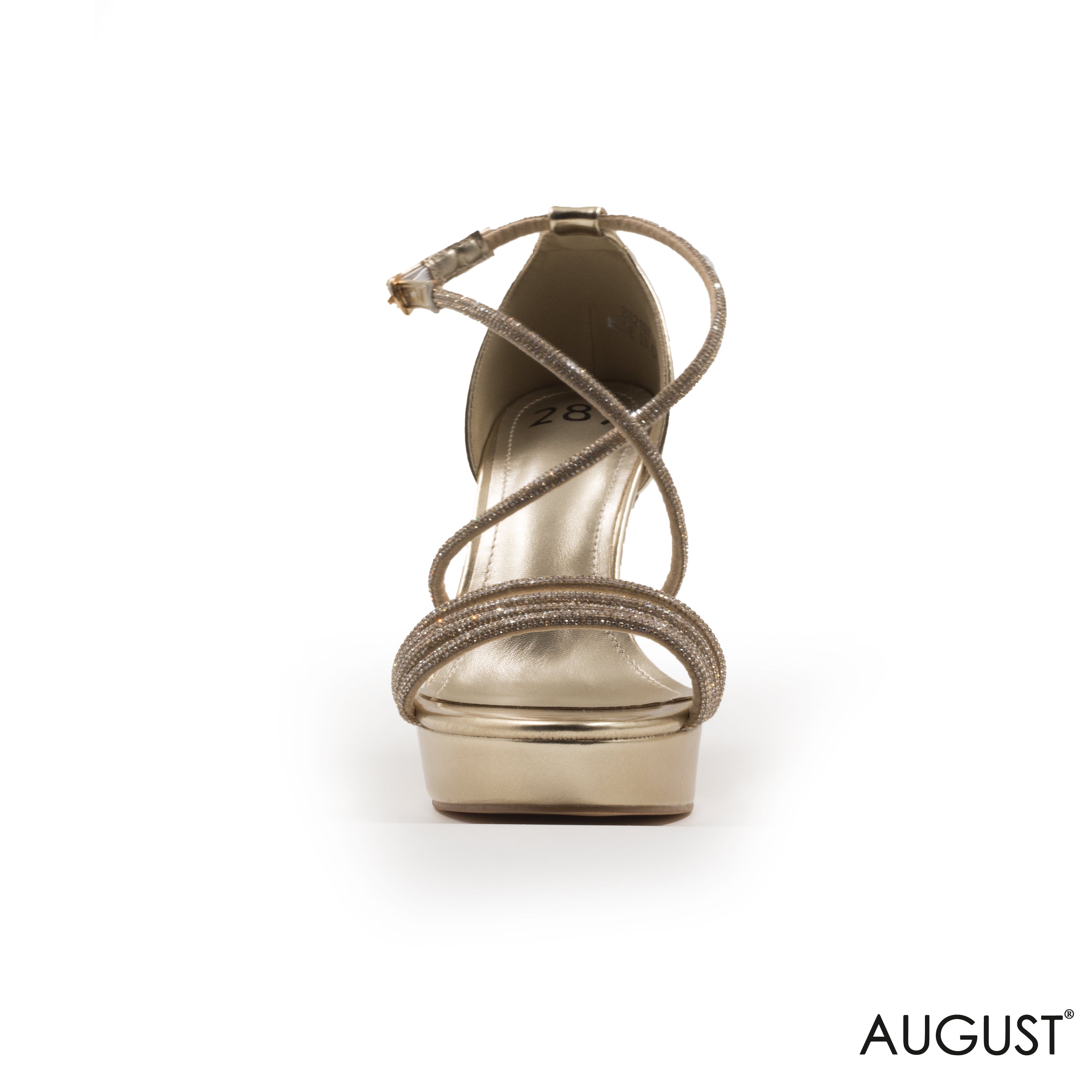 BRIDE STRAPPY STRASS SANDAL WITH ANKLE BUCKLE