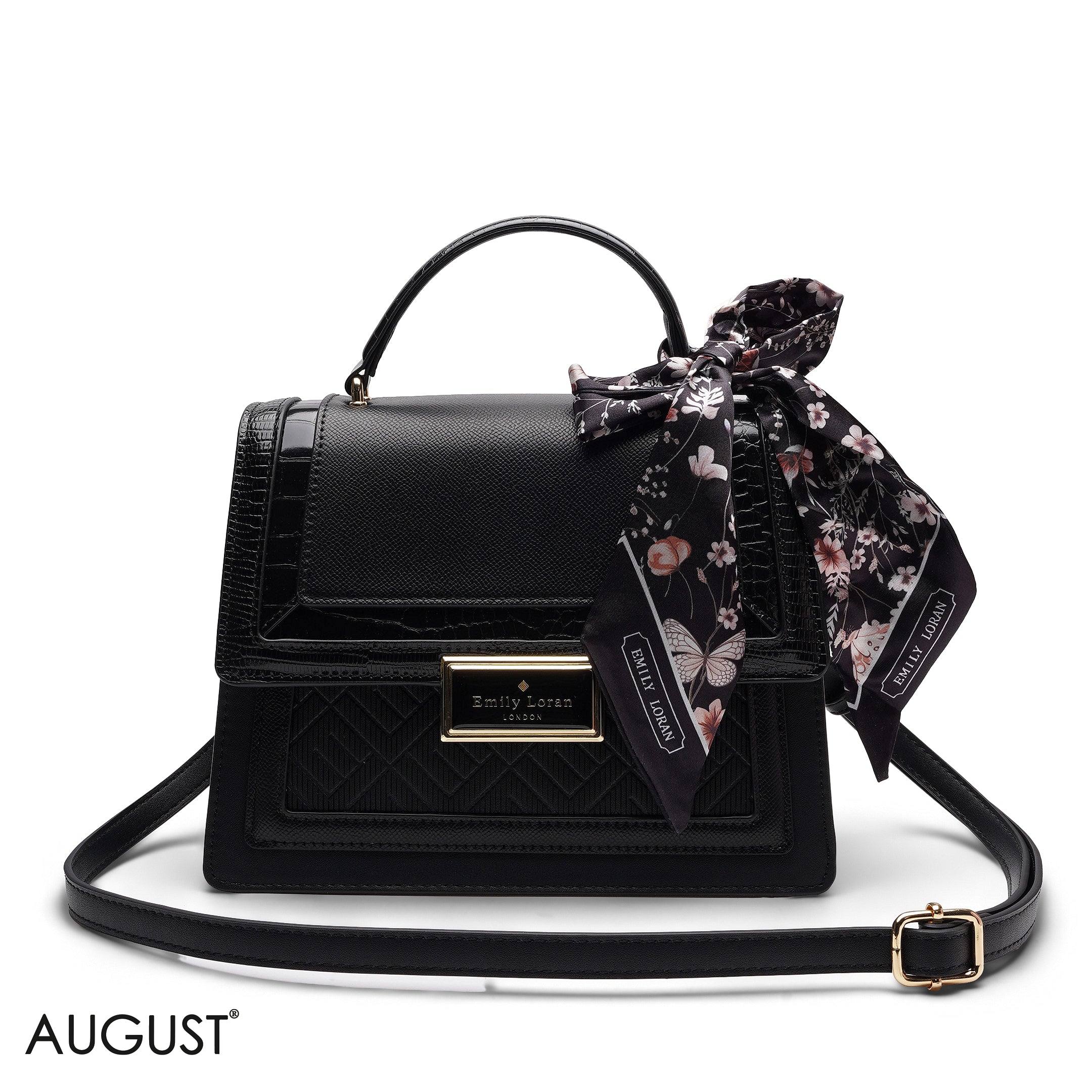 TEXTURED QUILTED SCARF TOP HANDLE BAG