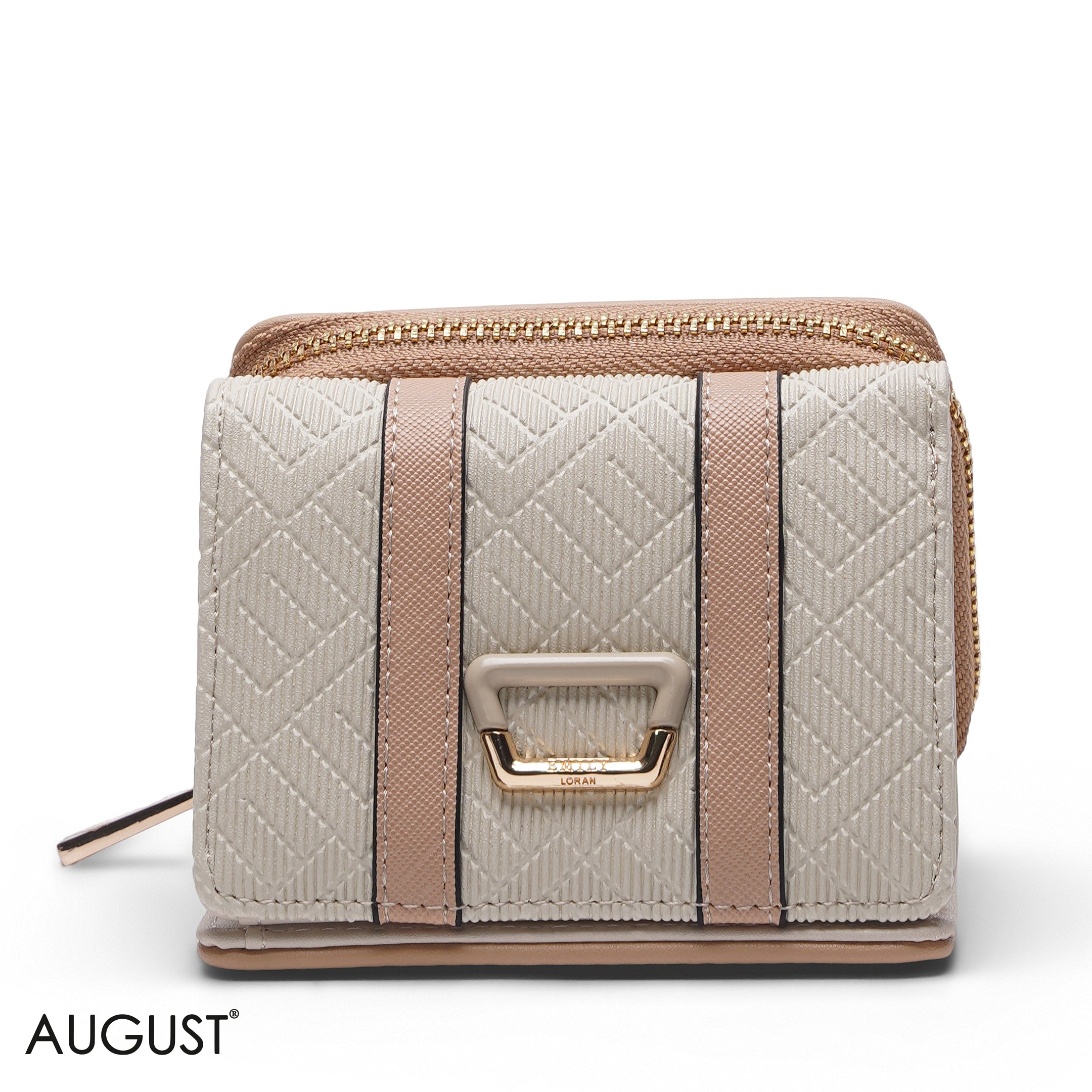 PEACH SOLID ZIP-AROUND WALLET