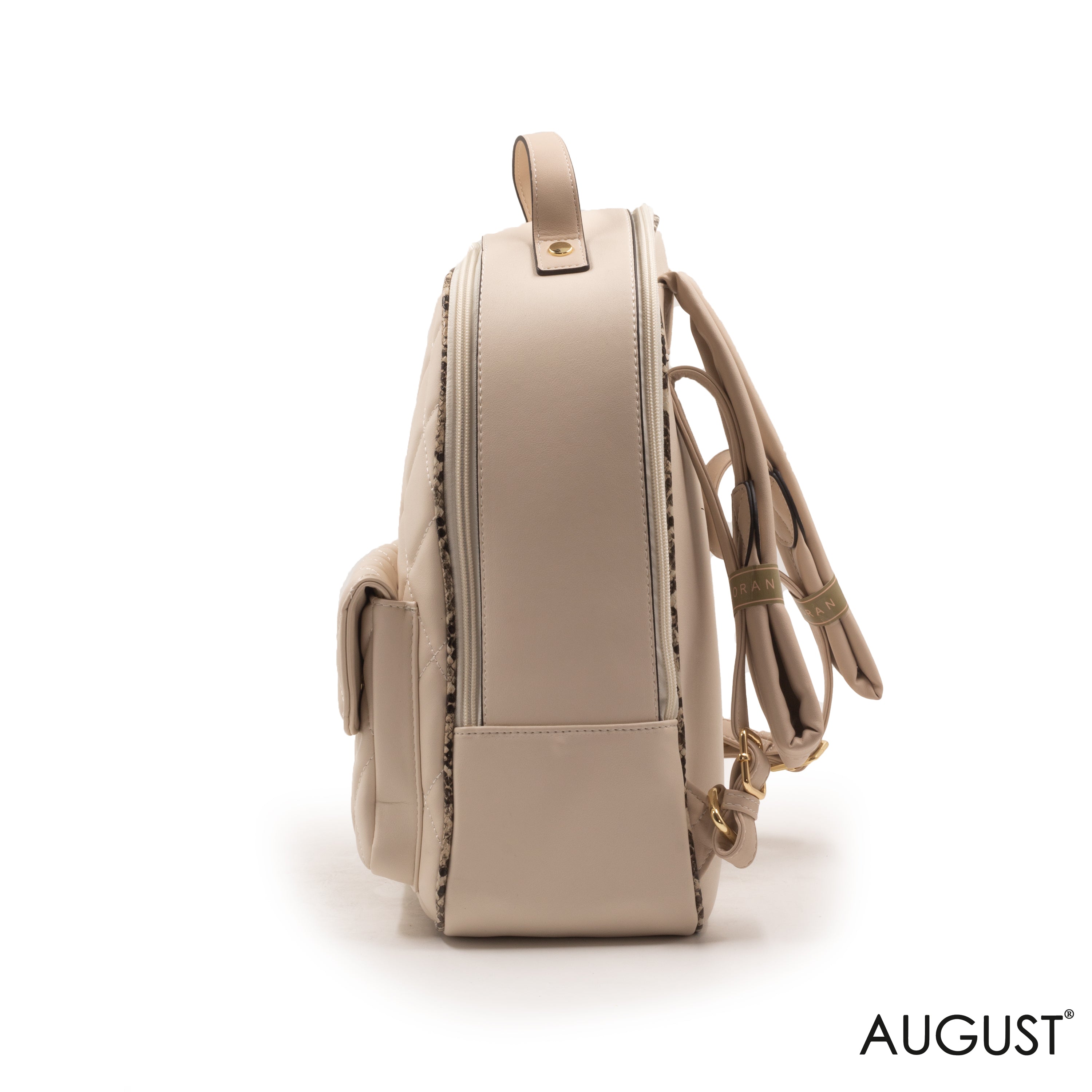 FAUX LEATHER BACKPACK WITH MINI SNAKE WALLET