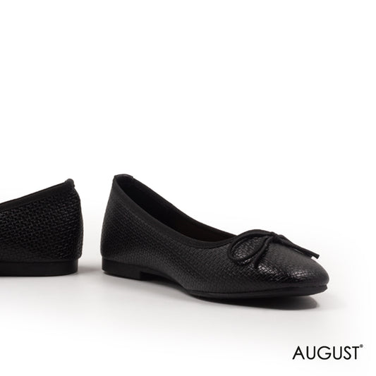 LEATHER  BALLET FLATS WITH BOW
