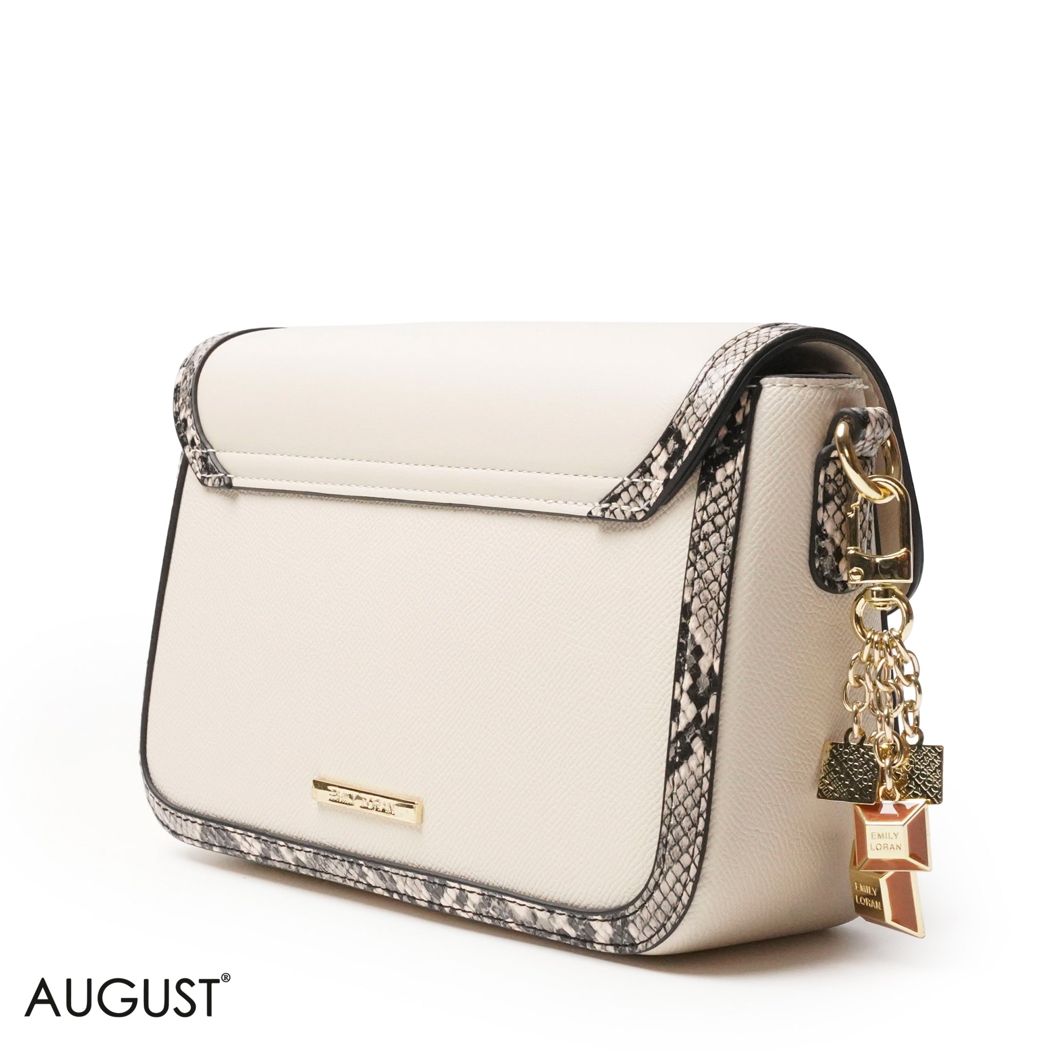 CREAMY SMOOTH LEATHER CROSS BODY WITH FLAP - SMALL
