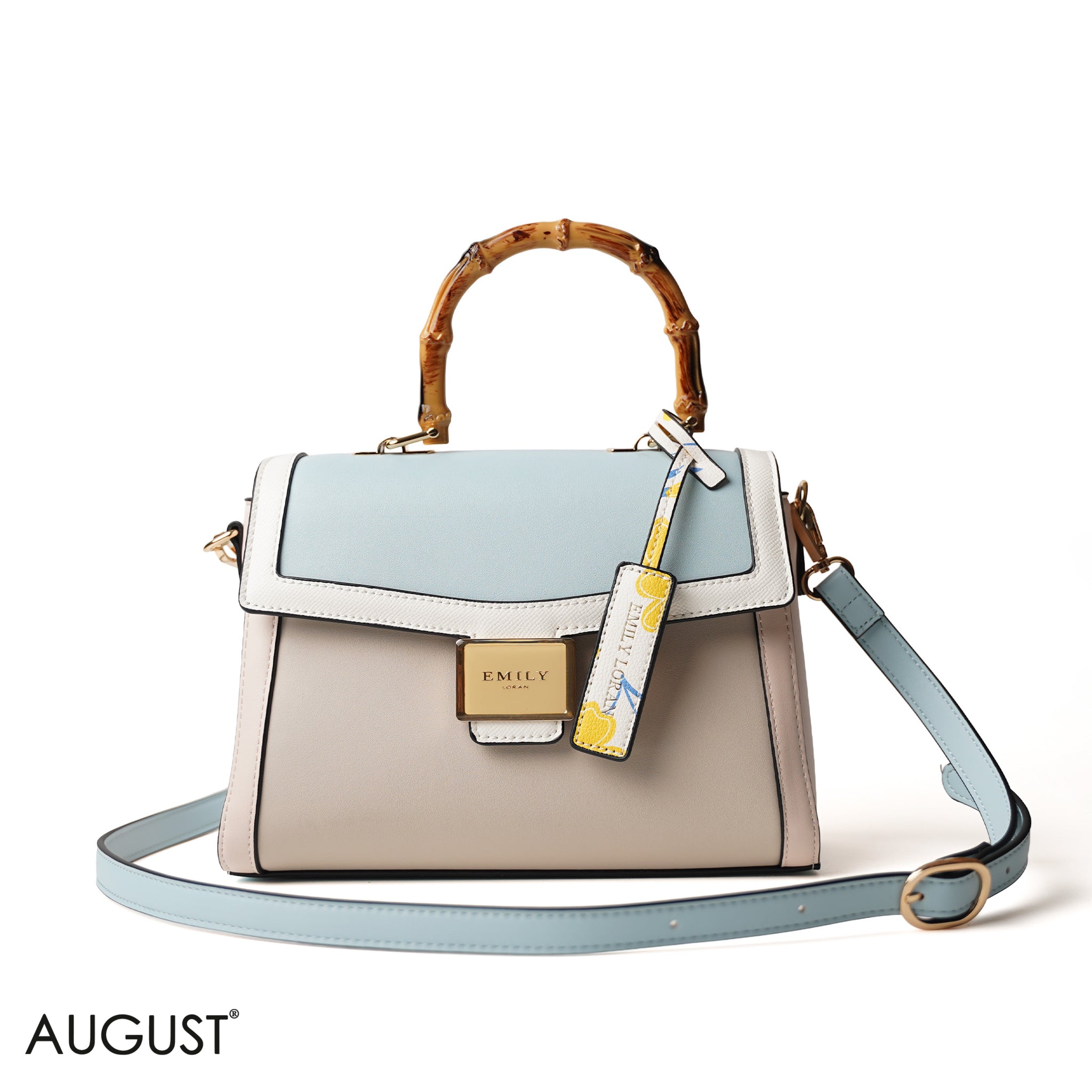 NUDE WITH BOMBOO HANDLE SOFT LEATHER - MED