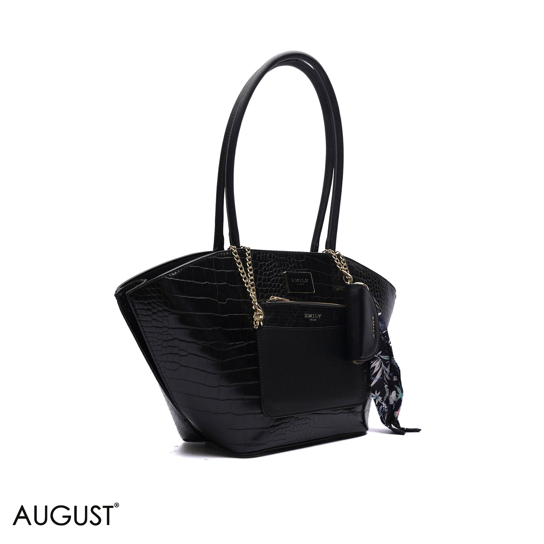 EXPANDABLE SHOULDER BAG WITH POUCH