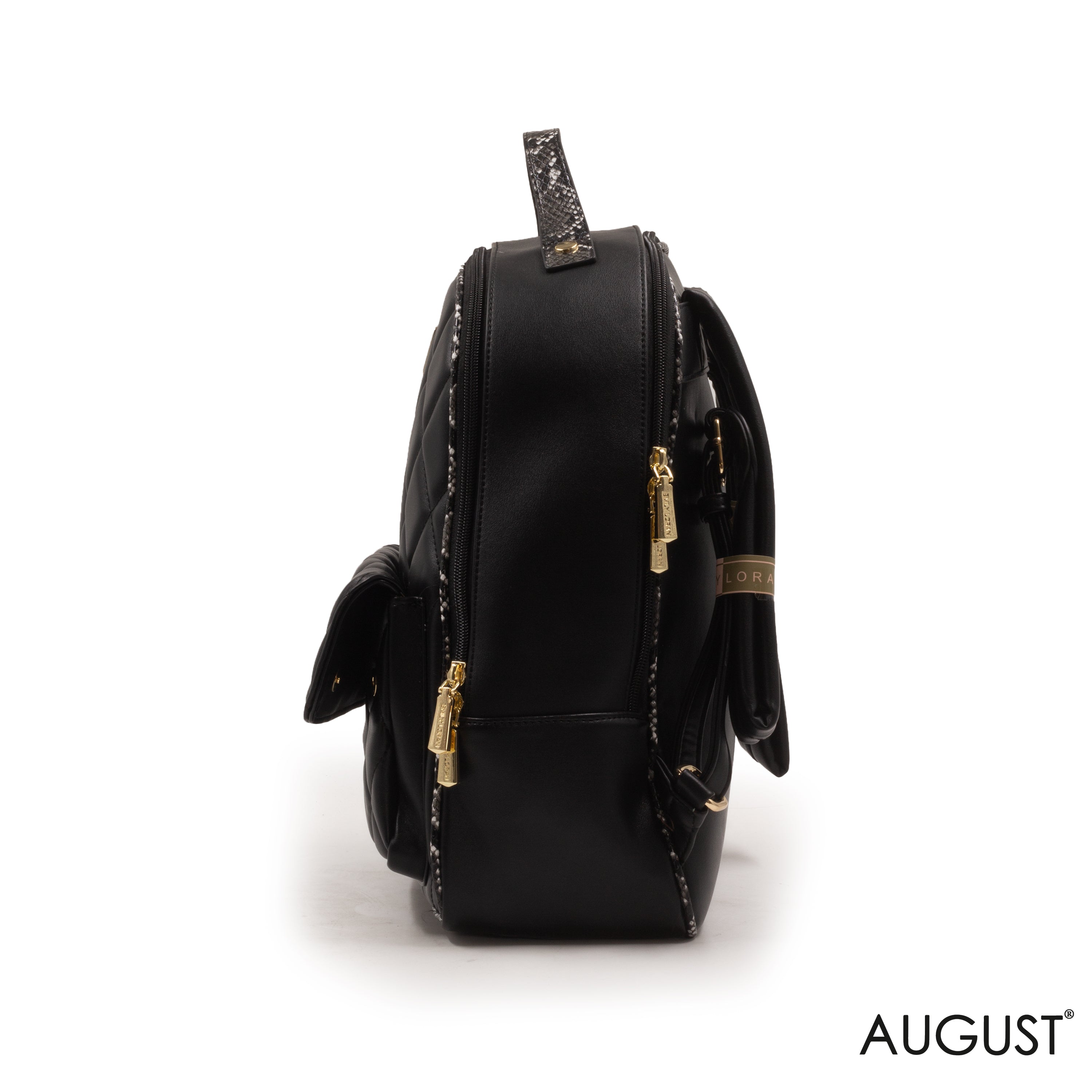 FAUX LEATHER BACKPACK WITH MINI SNAKE WALLET