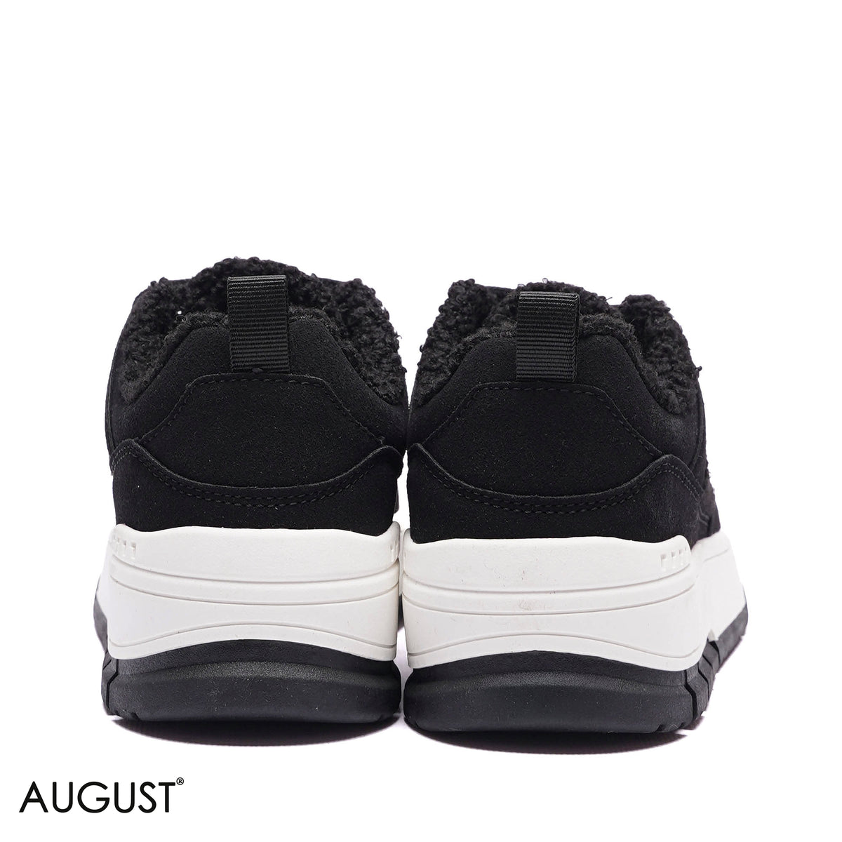 FAUX FUR SUEDE PLATFORM SNEAKERS