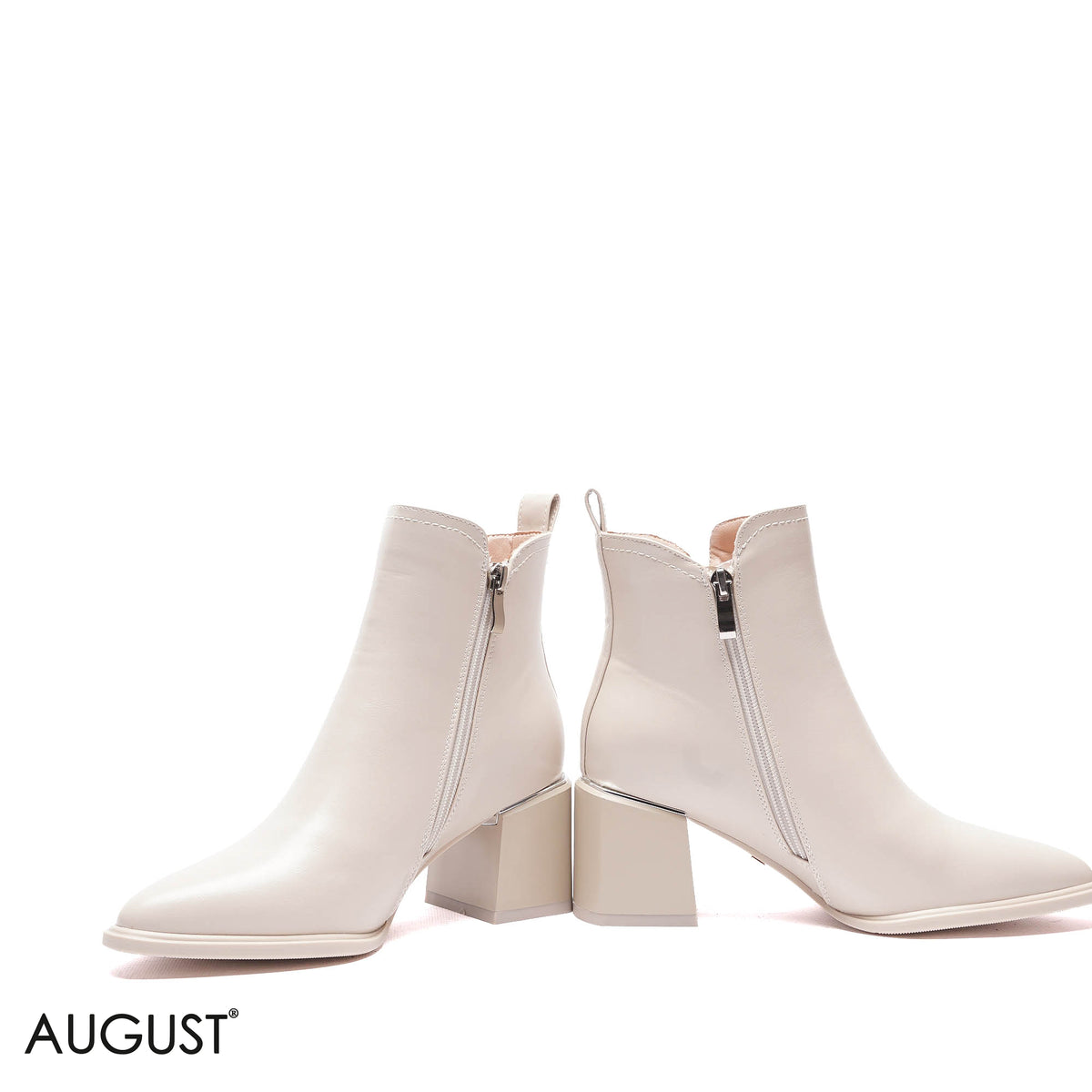 SIDE-ZIP BLOCK HEEL BOOTS