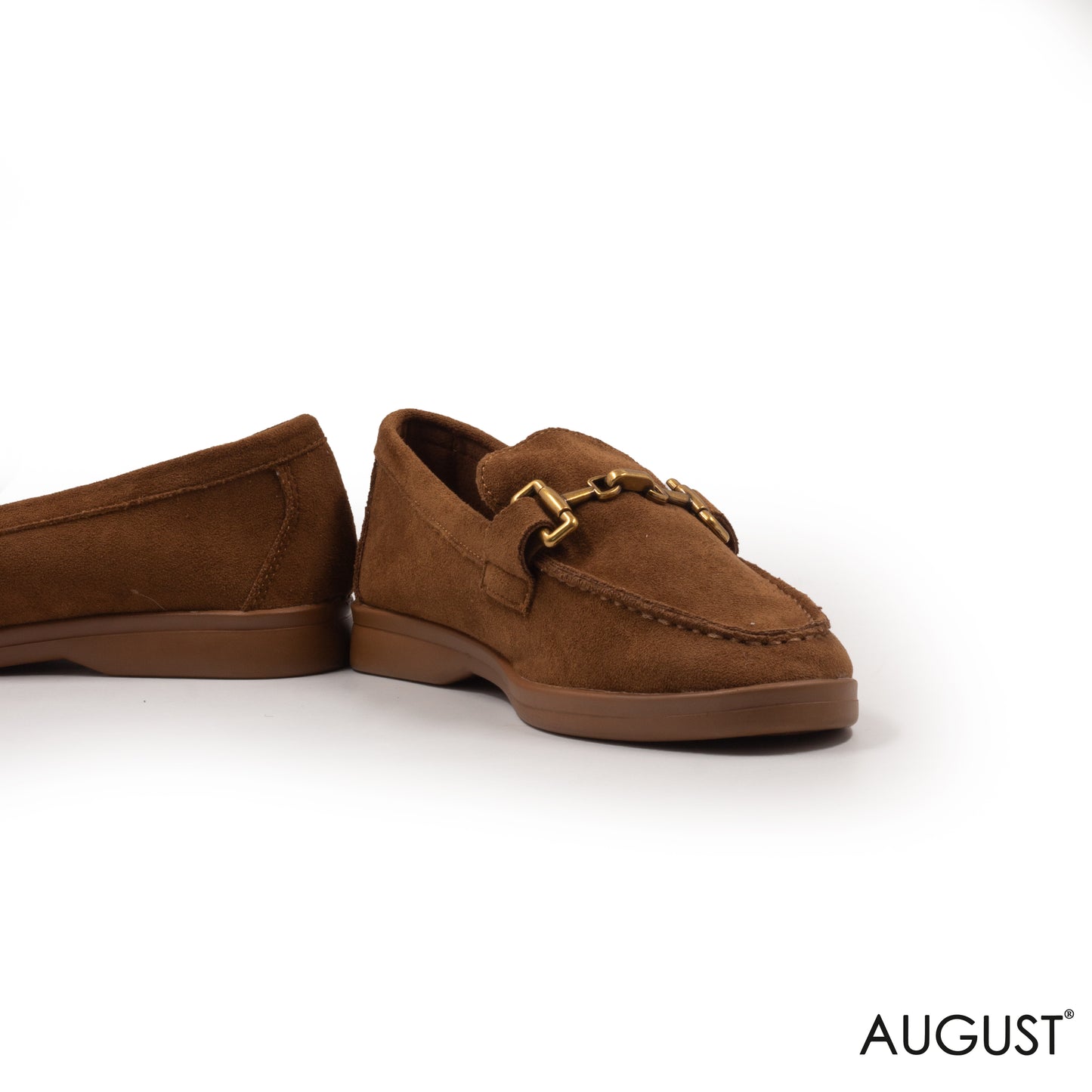 SPLIT CHAMOIS LOAFERS WITH BUCKLE