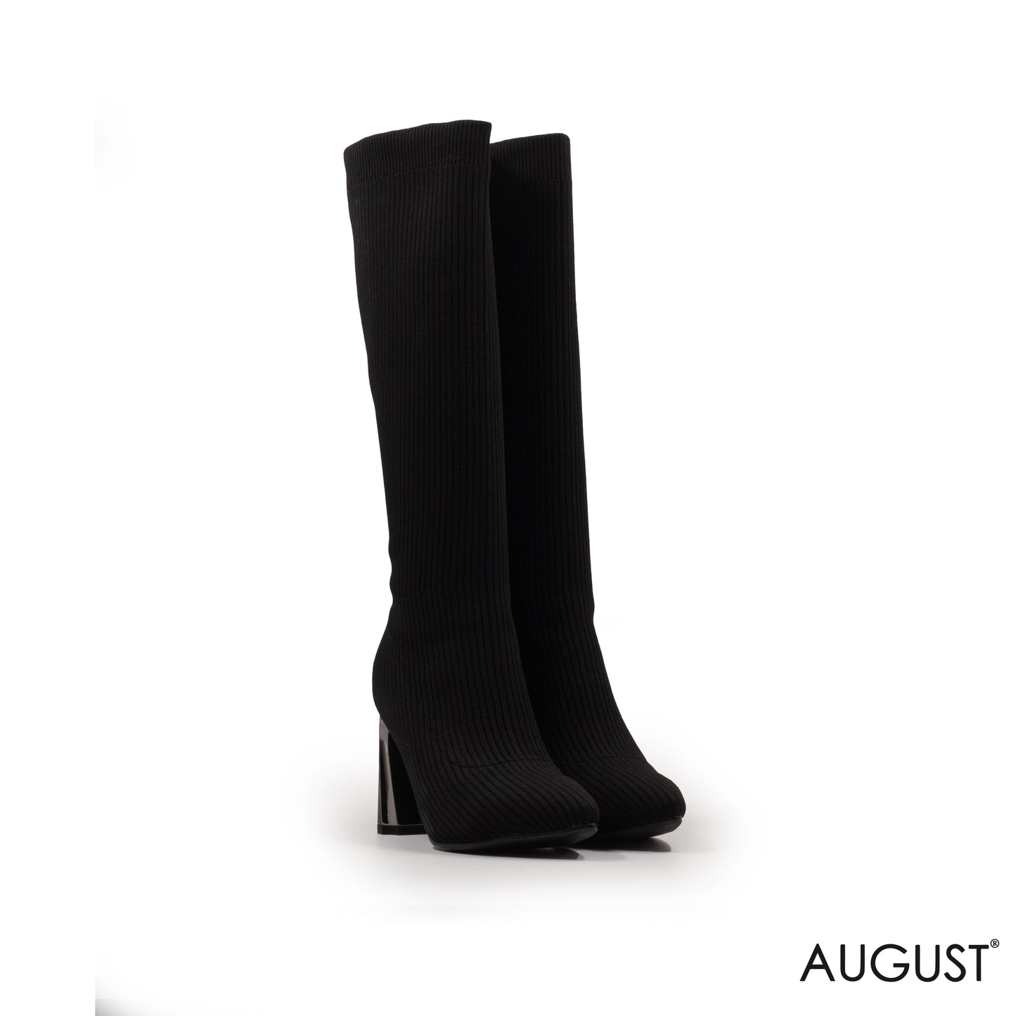 FABRIC STILETTO HIGH-HEEL BOOTS