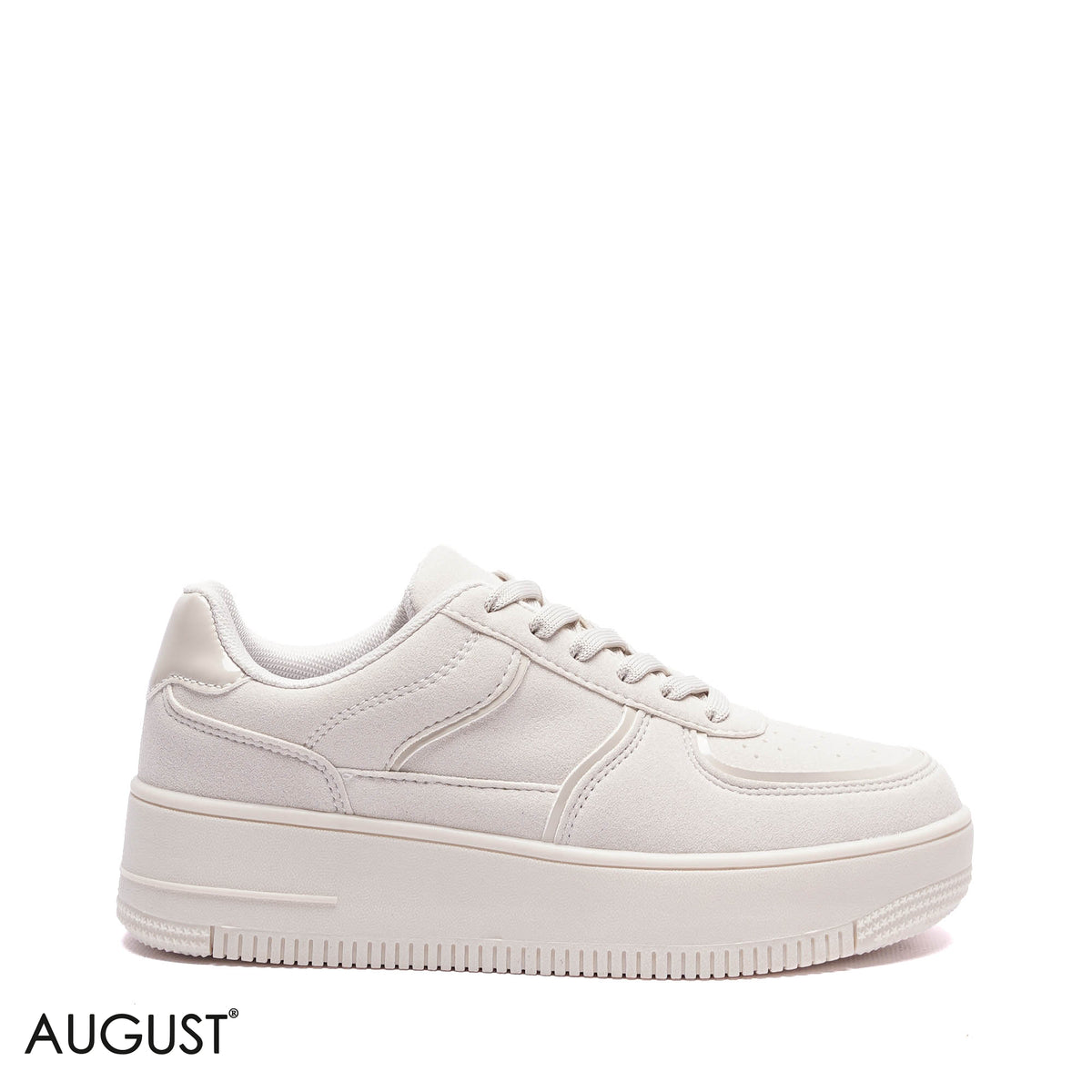 SUEDE METALLIC-TRIM PLATFORM SNEAKERS
