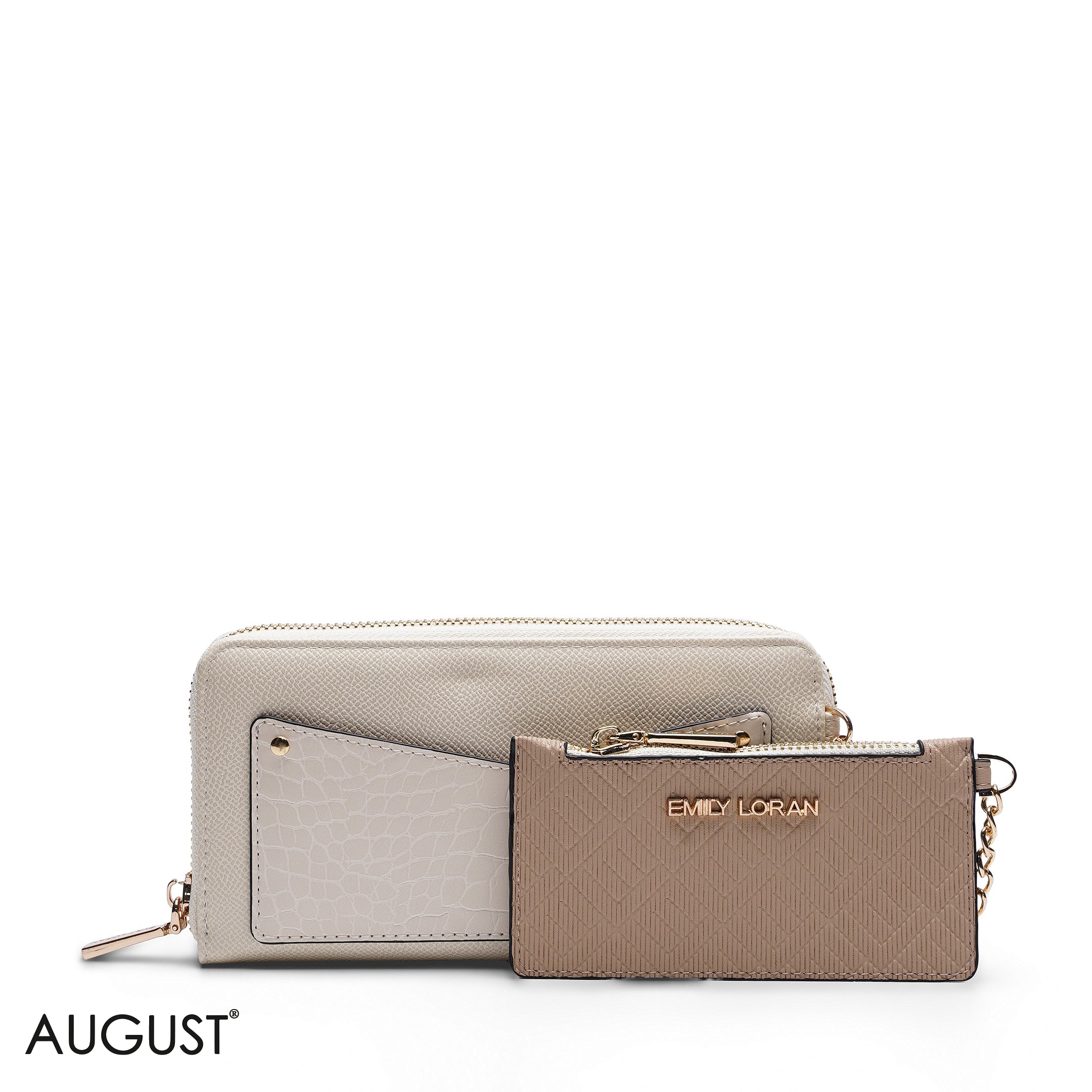 EMILY LORAN BEIGE MULTI-POUCH WALLET